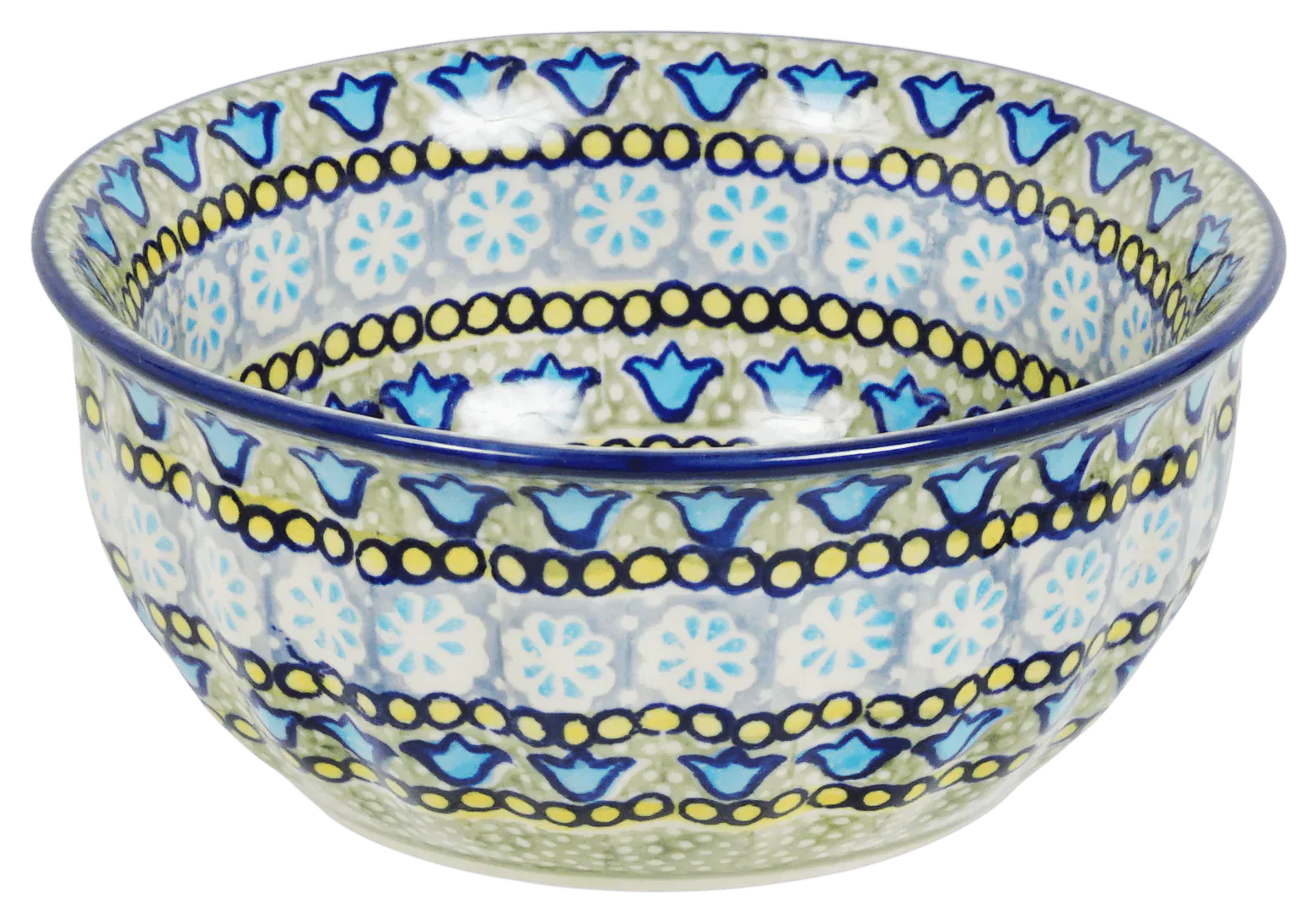 Bowl, Round, 6.5" in "Blue Bells" by Manufaktura | M084S-KLDN