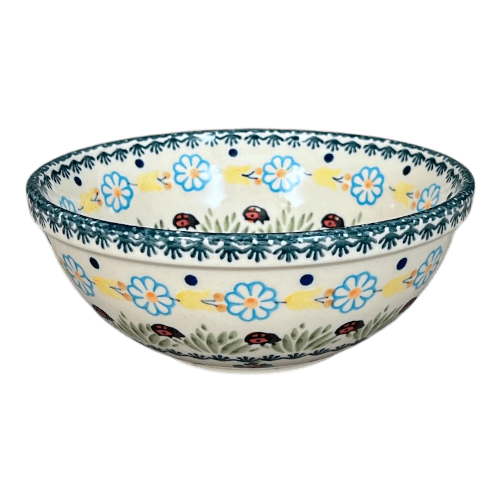 Bowl, Round, 6.75" in "Lady Bugs" by Manufaktura | M090T-IF45