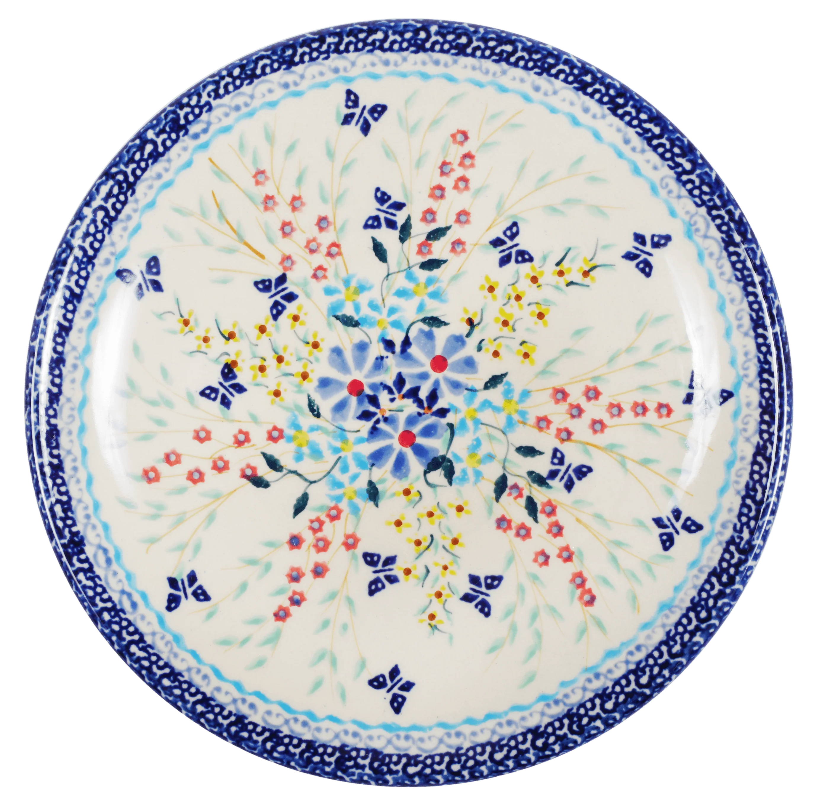 Plate, Round, Dessert, 7.25" in "Butterfly Bounty" by Manufaktura | T131S-WK76