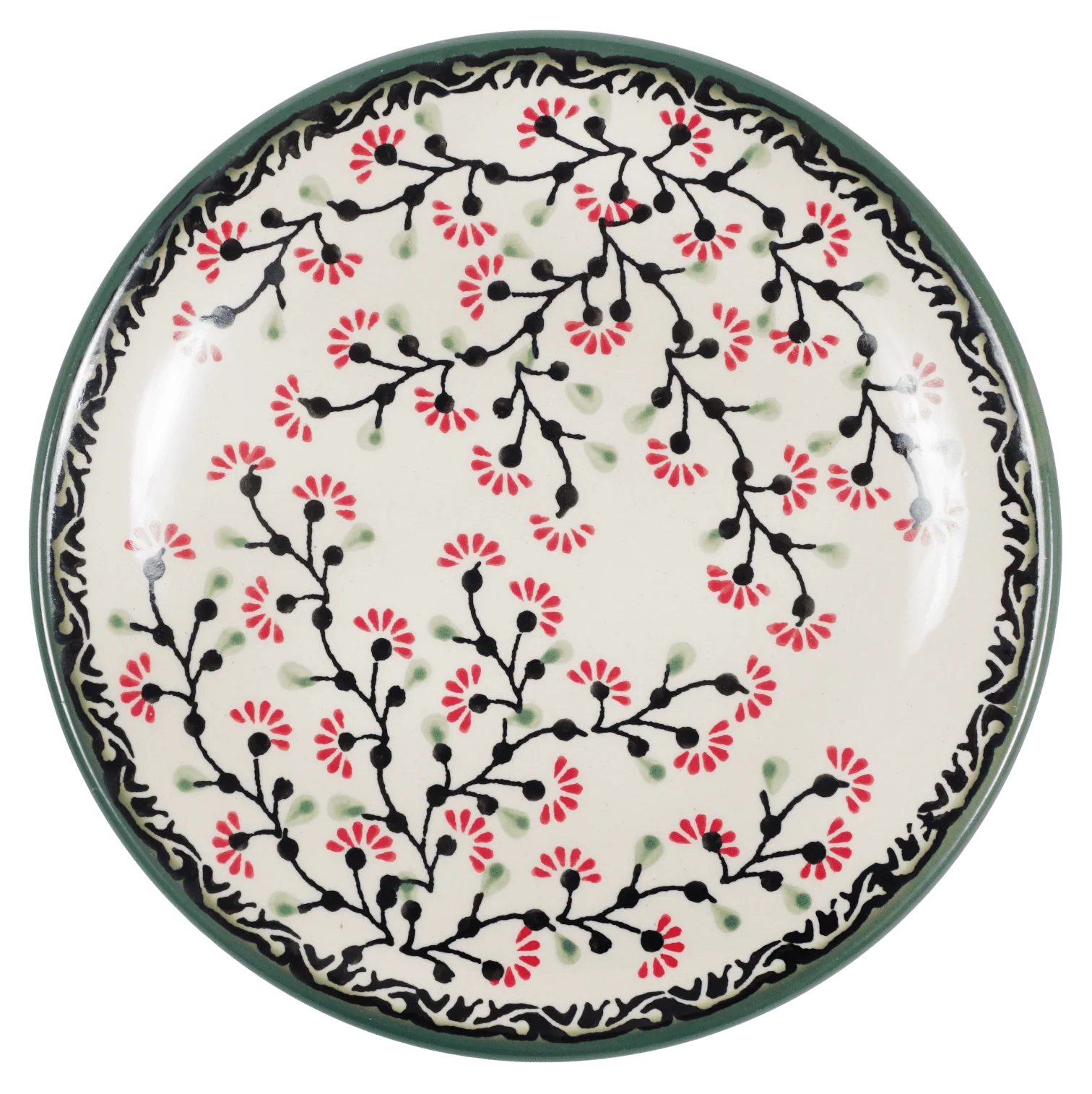 Plate, Round, Dessert, 7.25" in "Cherry Blossoms - Solid Rim" by Manufaktura | T131S-DPGJA