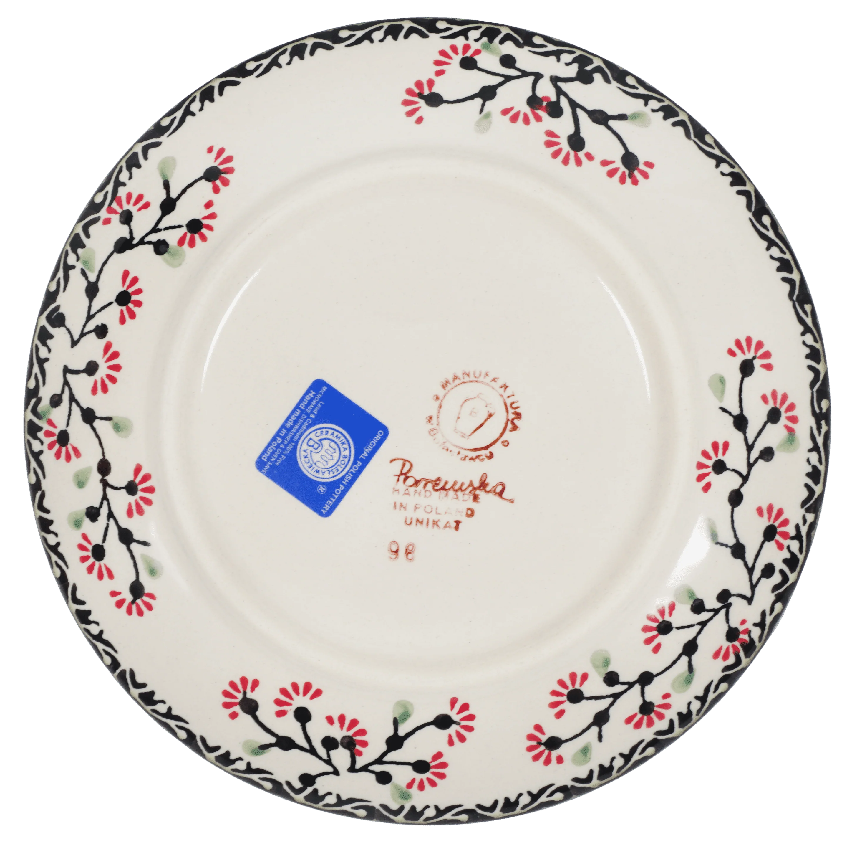 Plate, Round, Dessert, 7.25" in "Cherry Blossoms - Solid Rim" by Manufaktura | T131S-DPGJA - Image 3