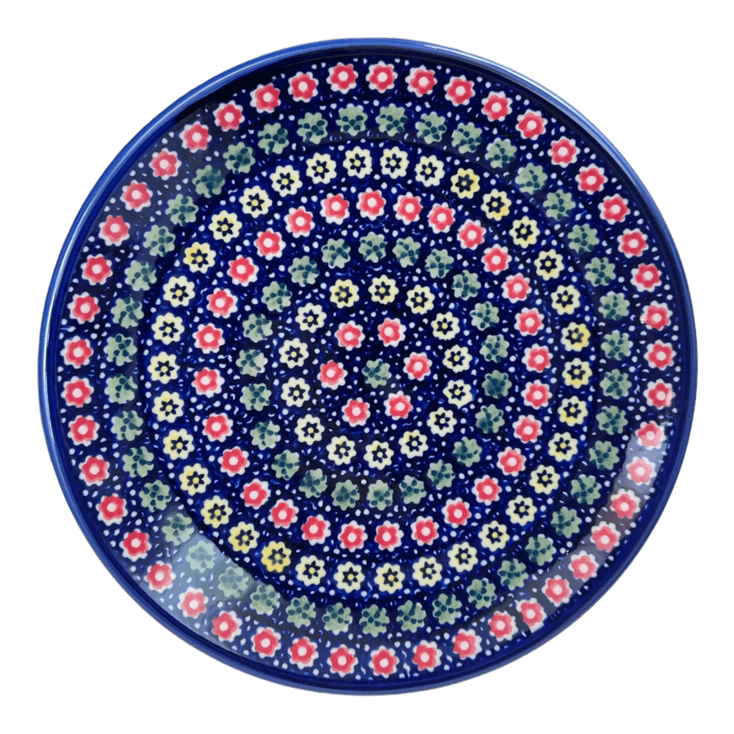 Plate, Round, Dessert, 7.25" in "Rings of Flowers" by Manufaktura | T131U-DH17