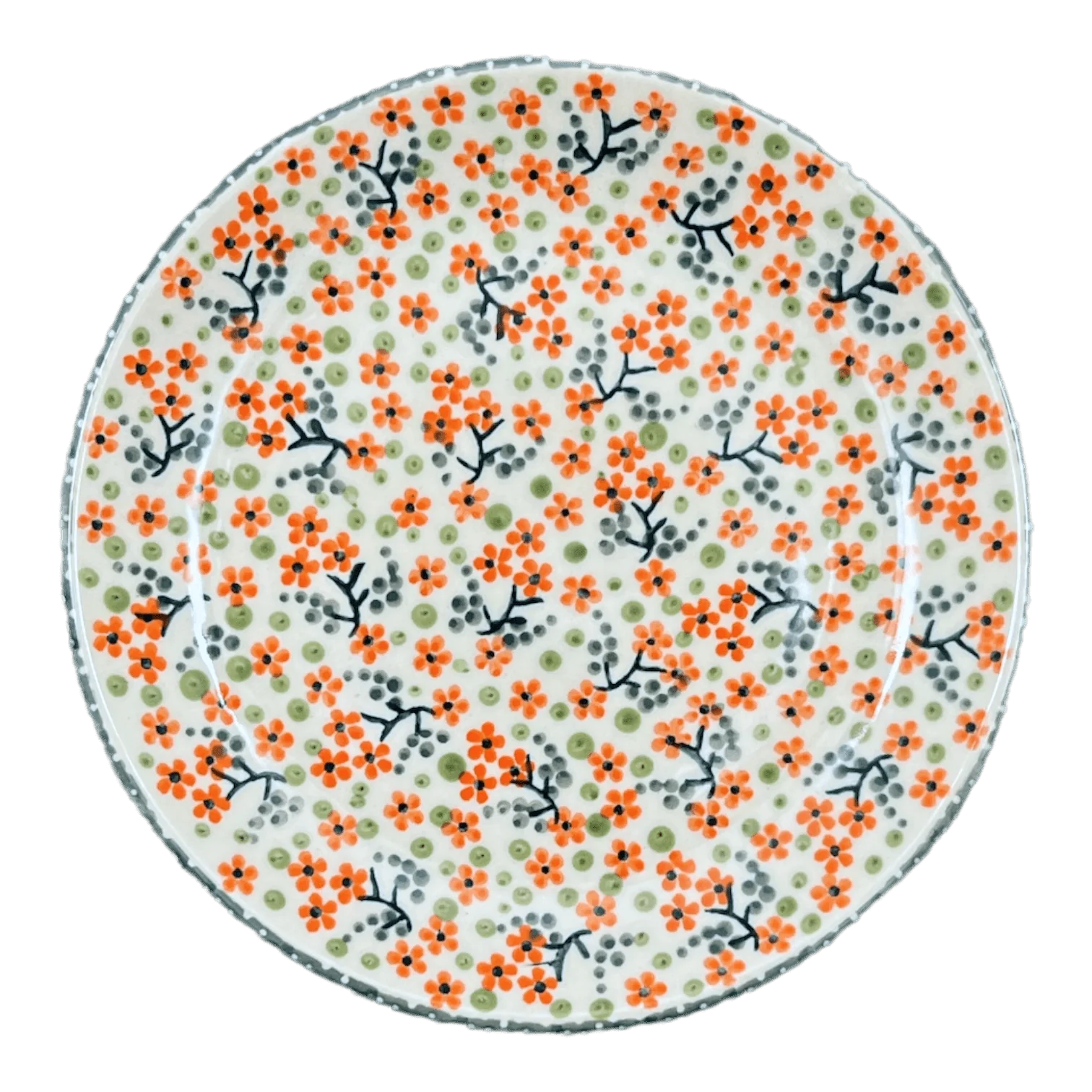 Plate, Round, Dessert, 7.25" in "Peach Blossoms" by Manufaktura | T131S-AS46