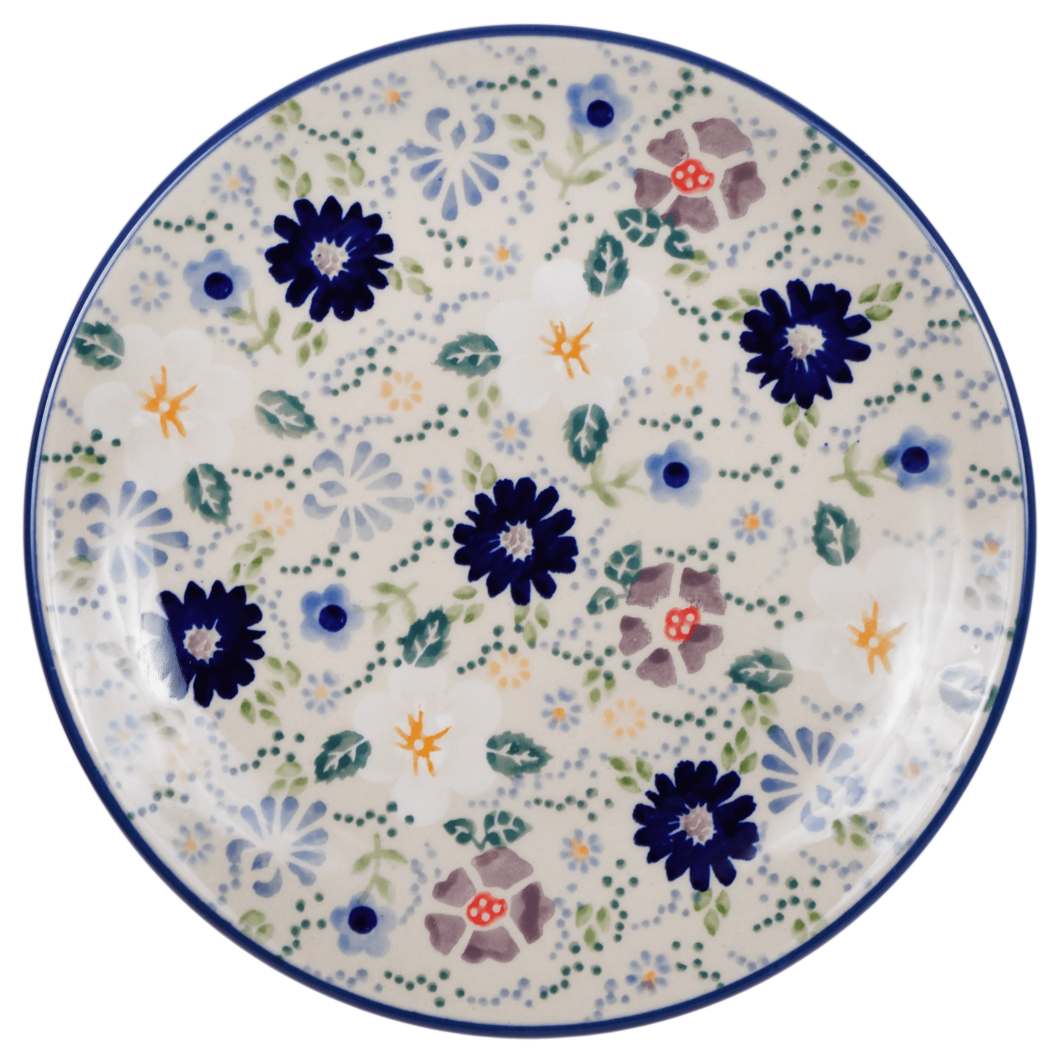 Plate, Round, Dessert, 7.25" in "Scattered Petals" by Manufaktura | T131S-EO35