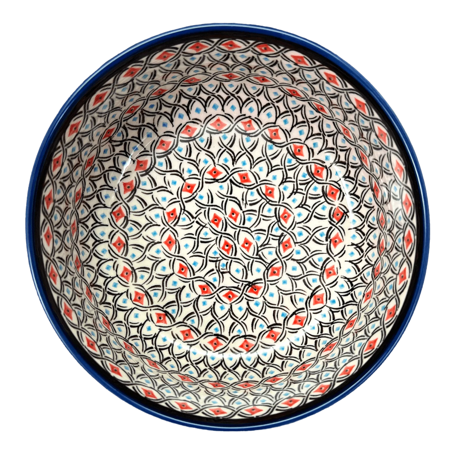 Bowl, Round, Magnolia, 7.25" in "Beaded Turquoise" by Zaklady | Y834A-DU203 - Image 3