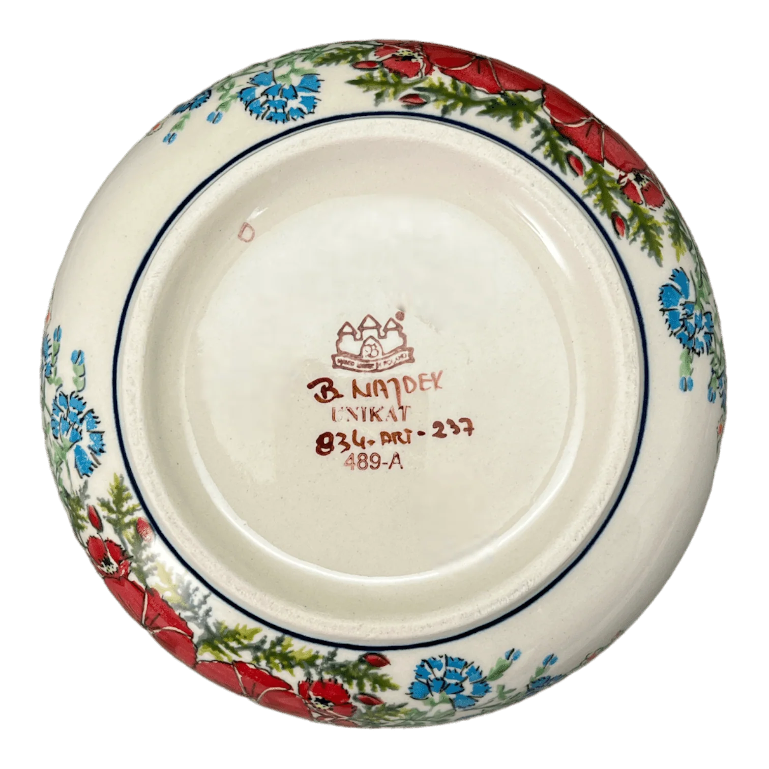 Bowl, Round, Magnolia, 7.25" in "Floral Crescent" by Zaklady | Y834A-ART237 - Image 3