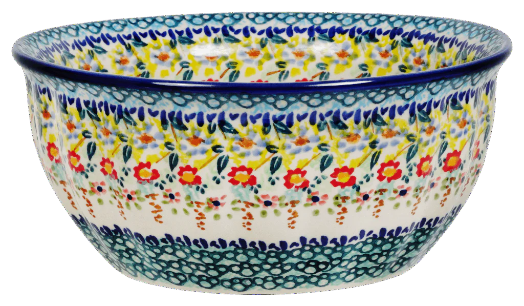 Bowl, Round, 7.75" in "Sunny Border" by Manufaktura | M085S-JZ41