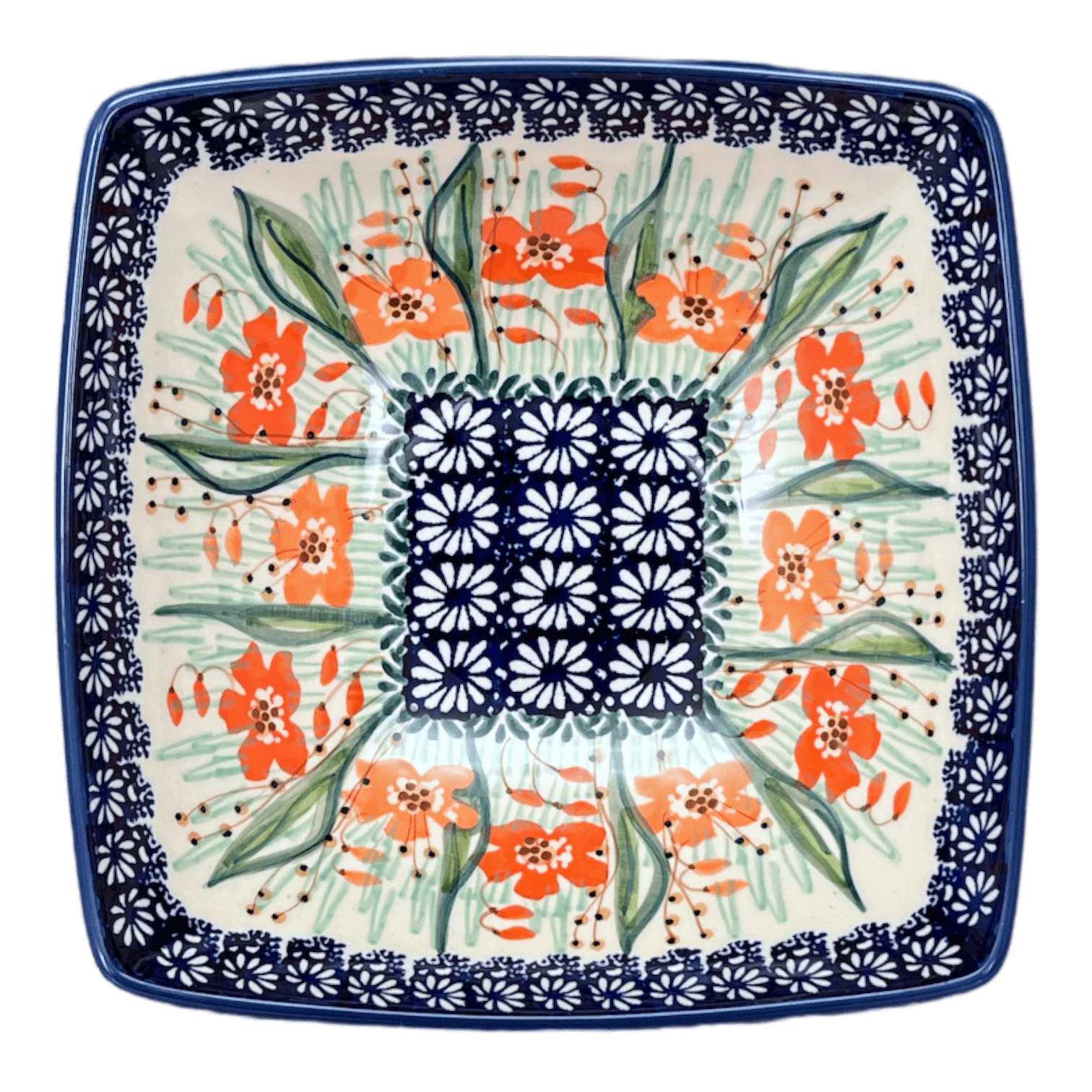 Bowl, Square, Nut, Medium, 7.75" in "Sun-Kissed Garden" by Manufaktura | M113S-GM15 - Image 4