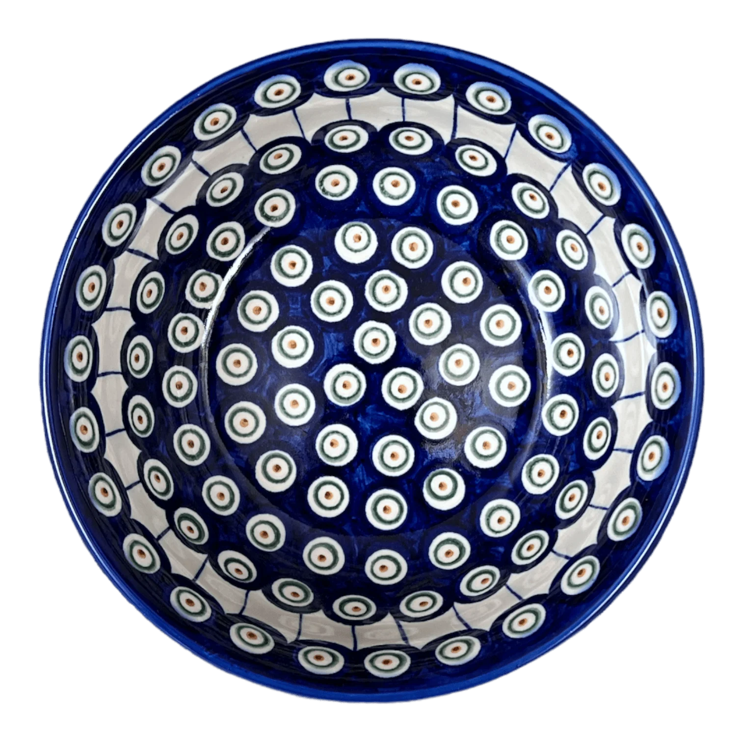 Bowl, Round, 7", WR (WR12C) in "Peacock in Line" by W.R. Ceramika | WR12C-SM1 - Image 2