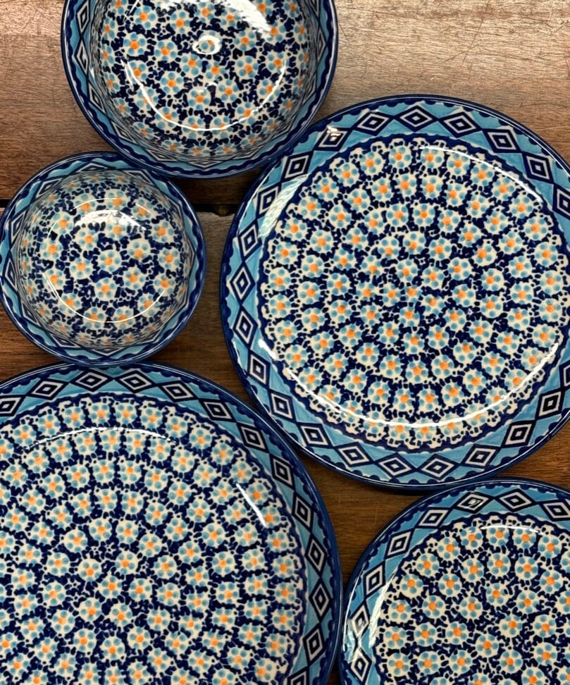 Plate, Round, Dessert, 7.25" in "Blue Diamond" by Manufaktura | T131U-DHR - Image 2