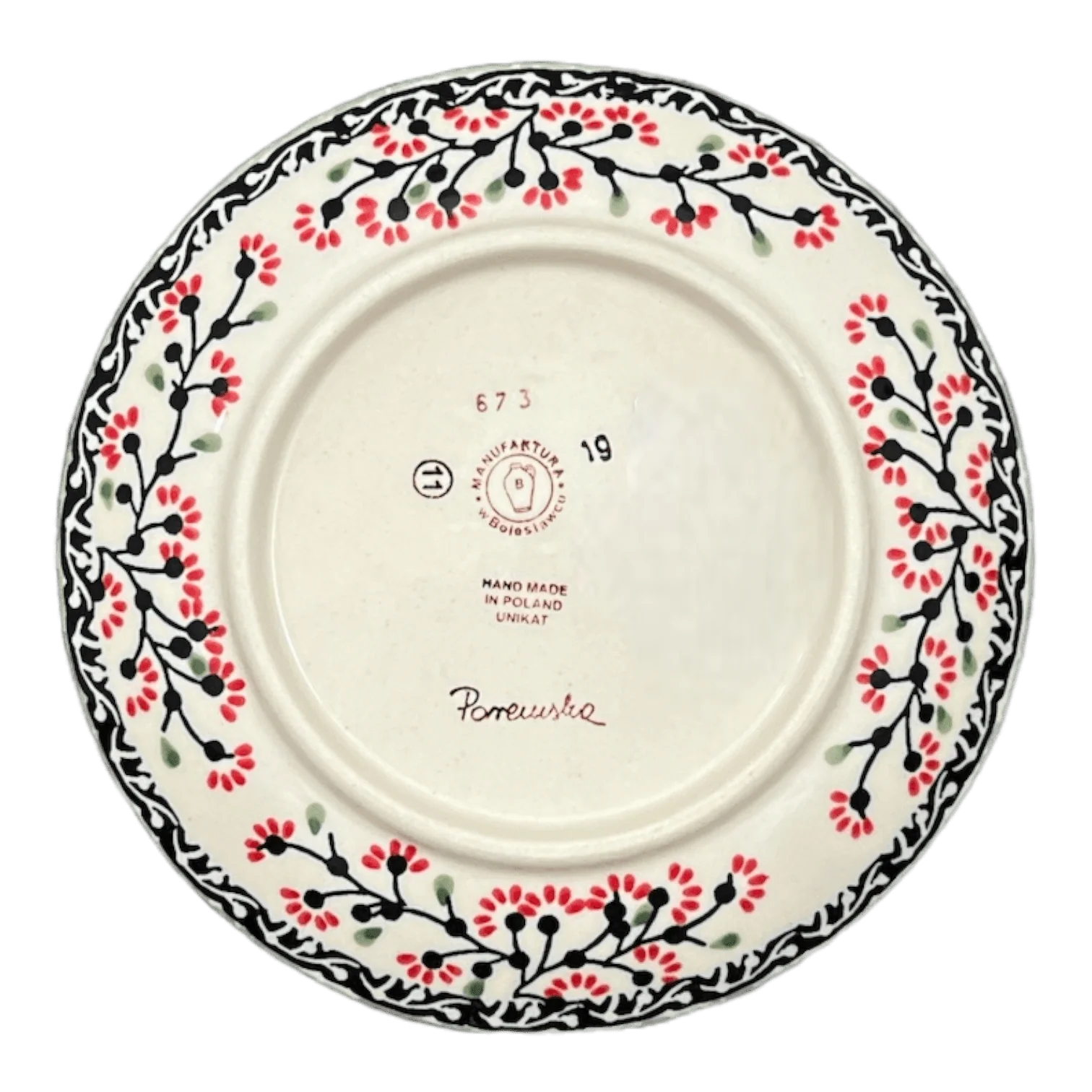 Plate, Round, Dessert, 7.25" in "Cherry Blossoms" by Manufaktura | T131S-DPGJ - Image 2