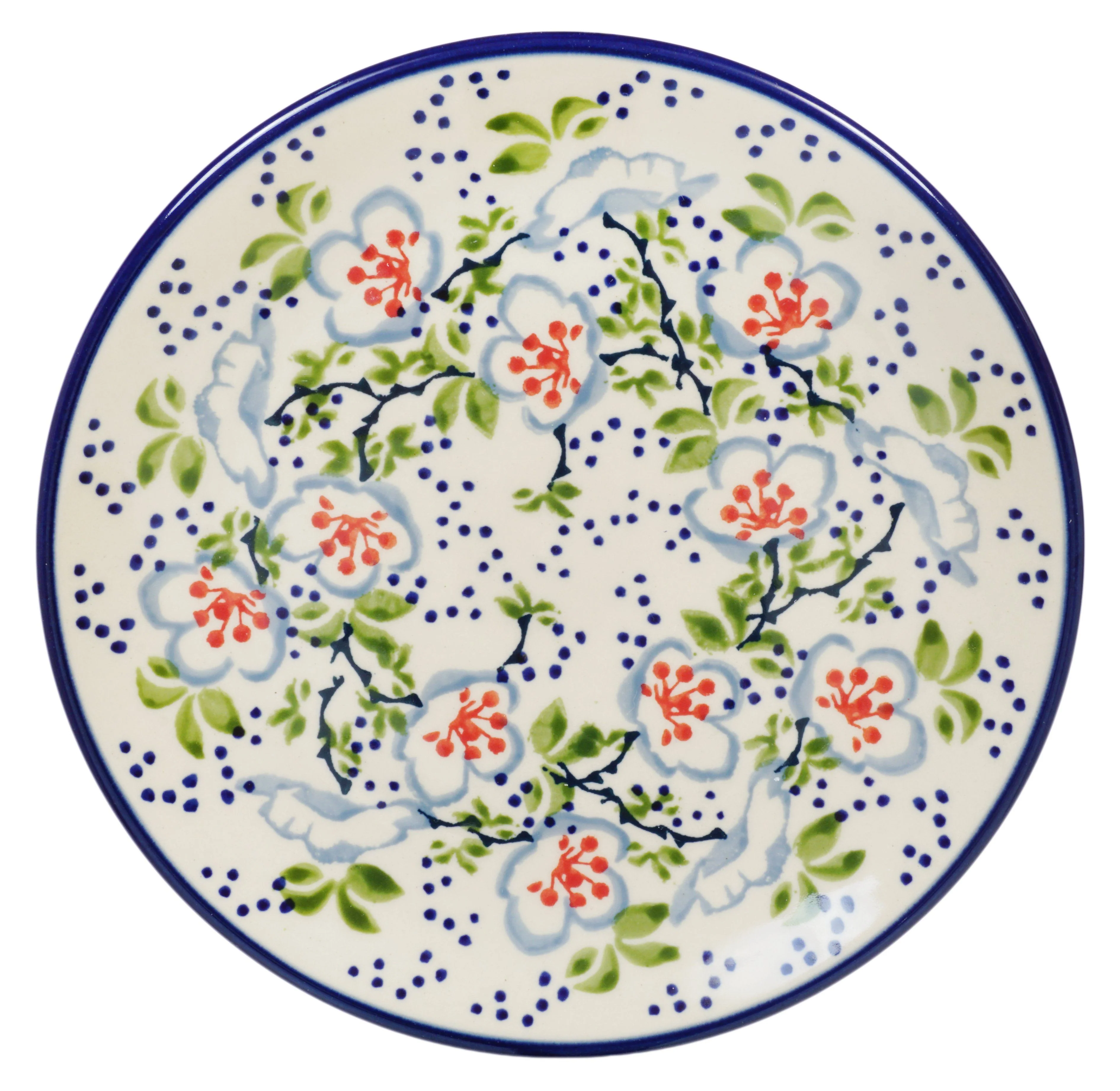 Plate, Round, Dessert, 7.25" in "Flowers & Lace" by Manufaktura | T131U-P372