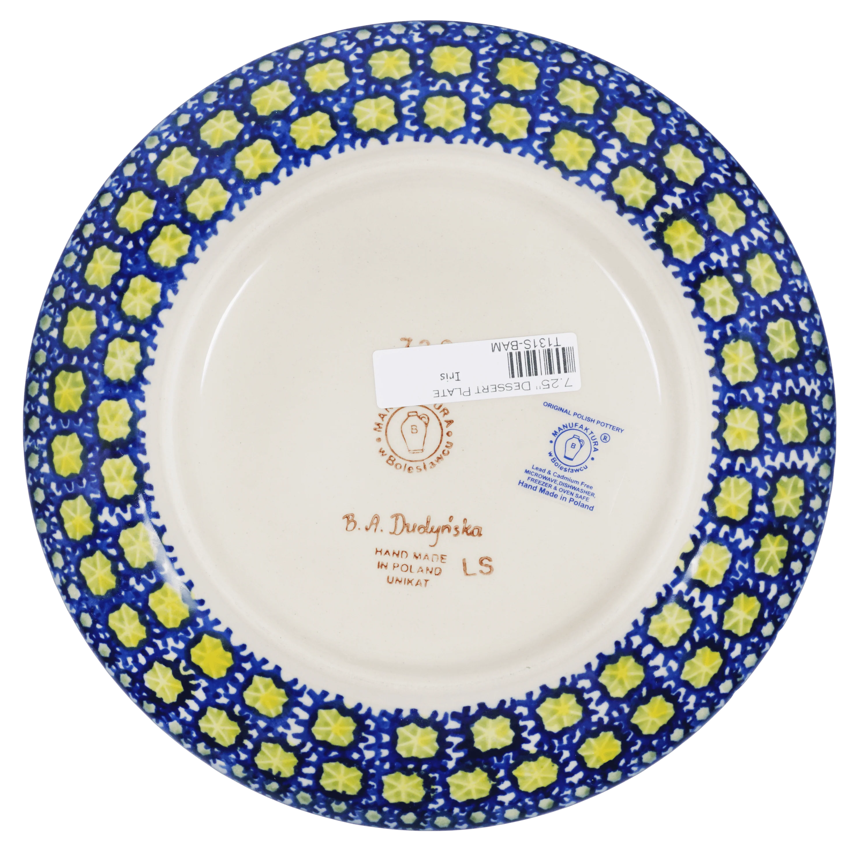 Plate, Round, Dessert, 7.25" in "Iris" by Manufaktura | T131S-BAM - Image 2