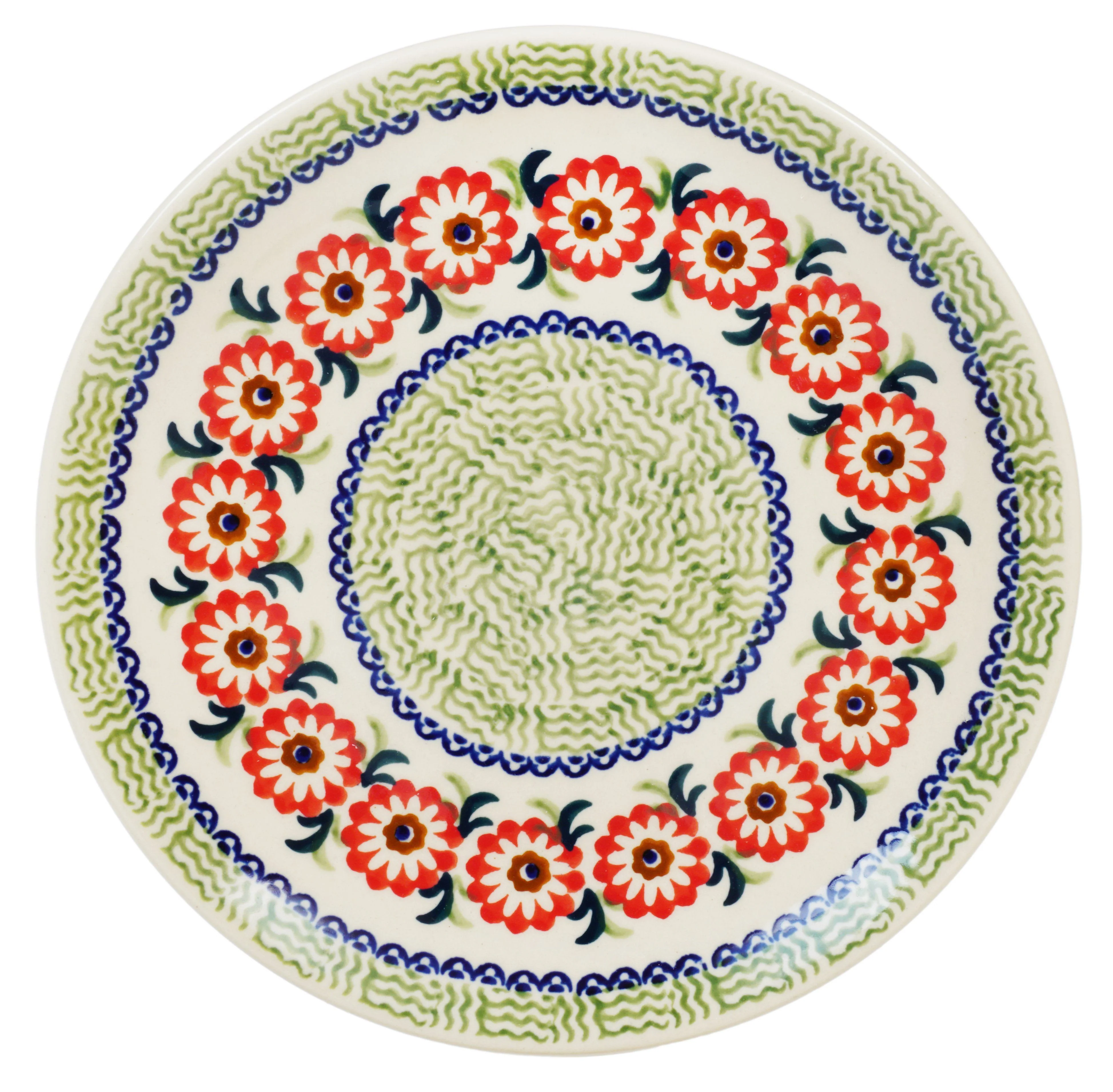 Plate, Round, Dessert, 7.25" in "Woven Reds" by Manufaktura | T131T-P181