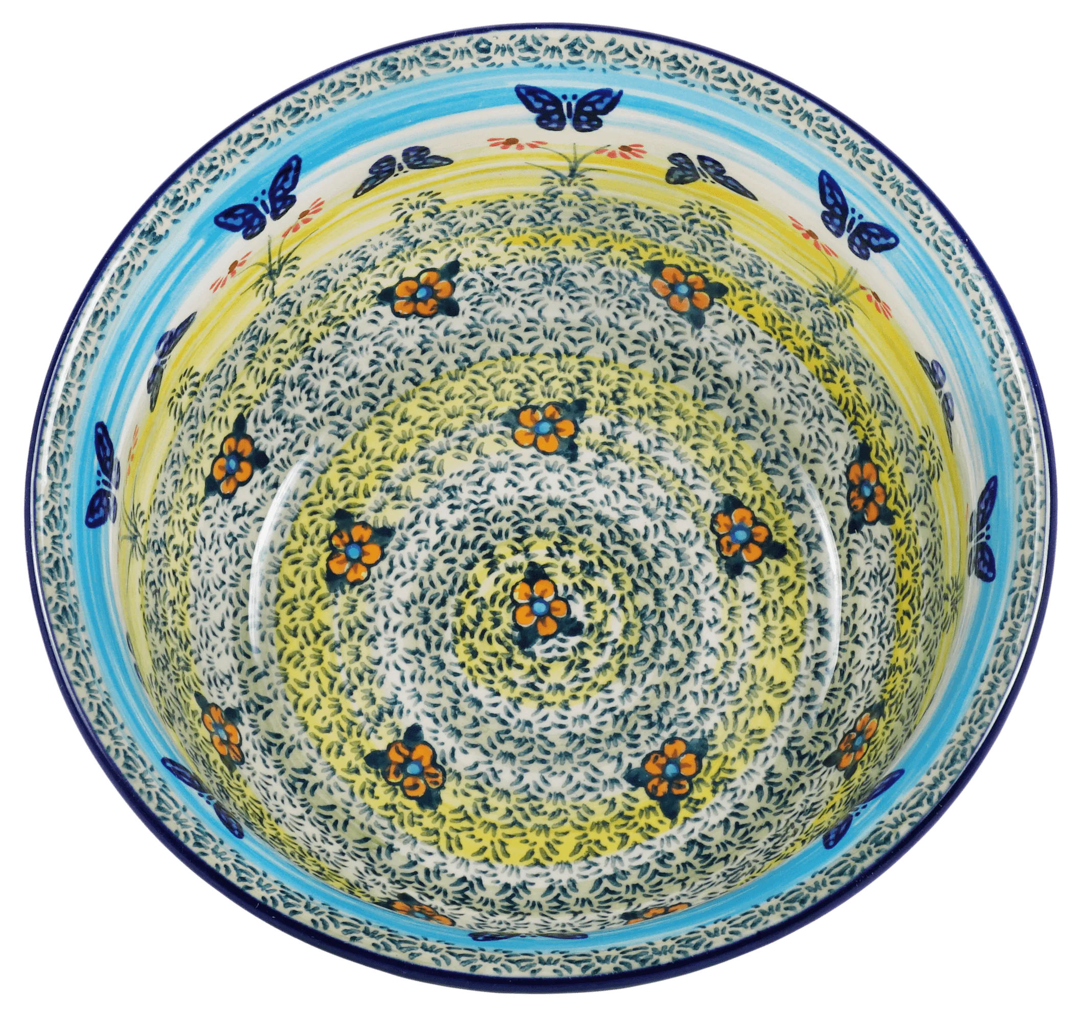Bowl, Round, 7.75" in "Butterflies in Flight" by Manufaktura | M085S-WKM - Image 3