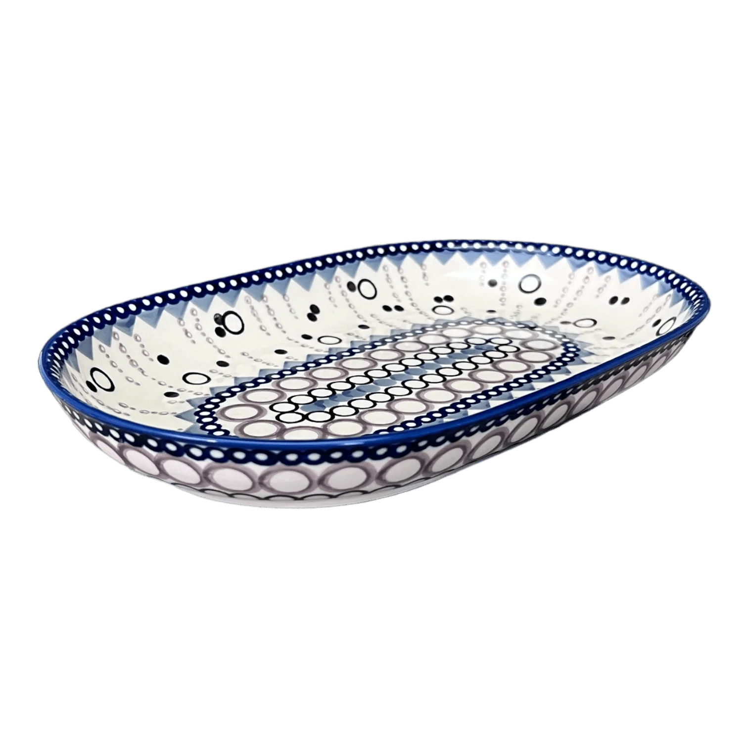 Plate, Roaster, Oval, 7"x11" in "Bubble Blast" by Manufaktura | P099U-IZ23 - Image 2