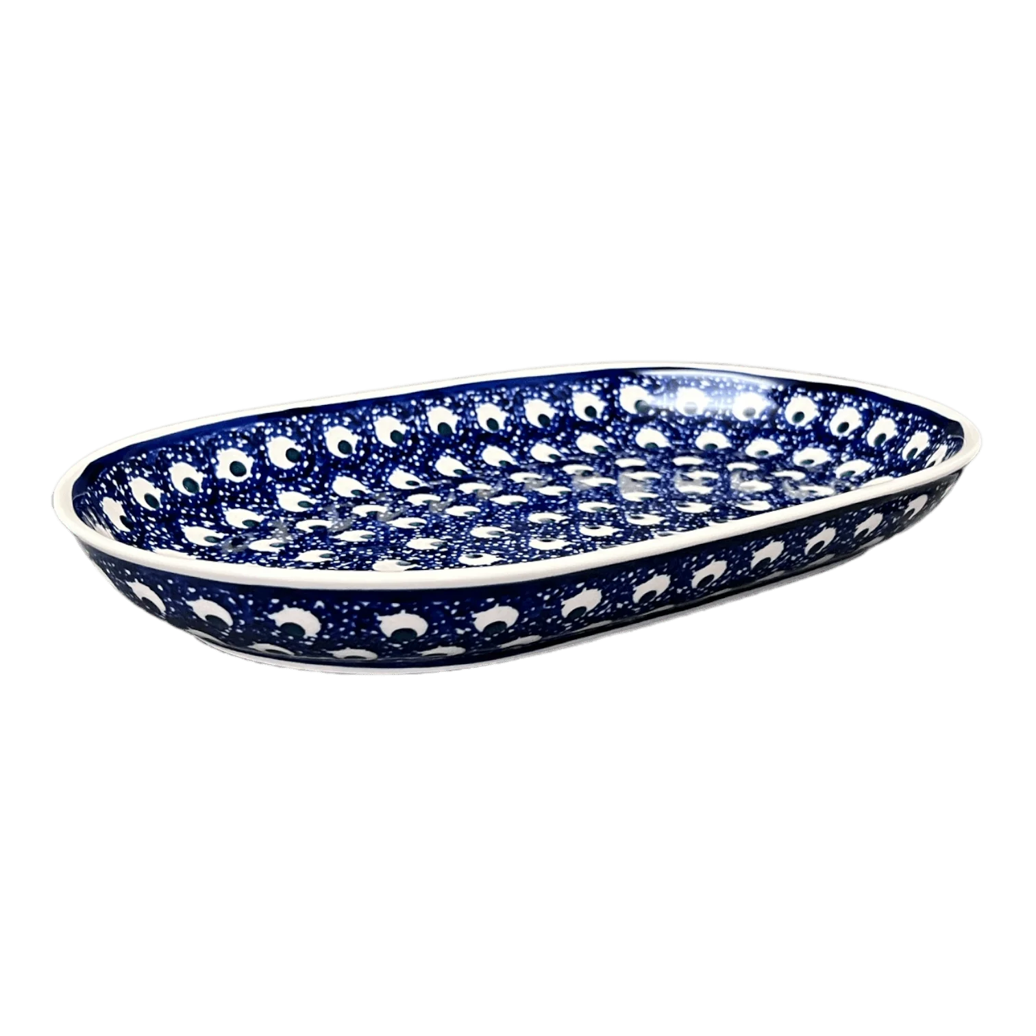 Plate, Roaster, Oval, 7"x11" in "Night Eyes" by Manufaktura | P099T-57 - Image 2