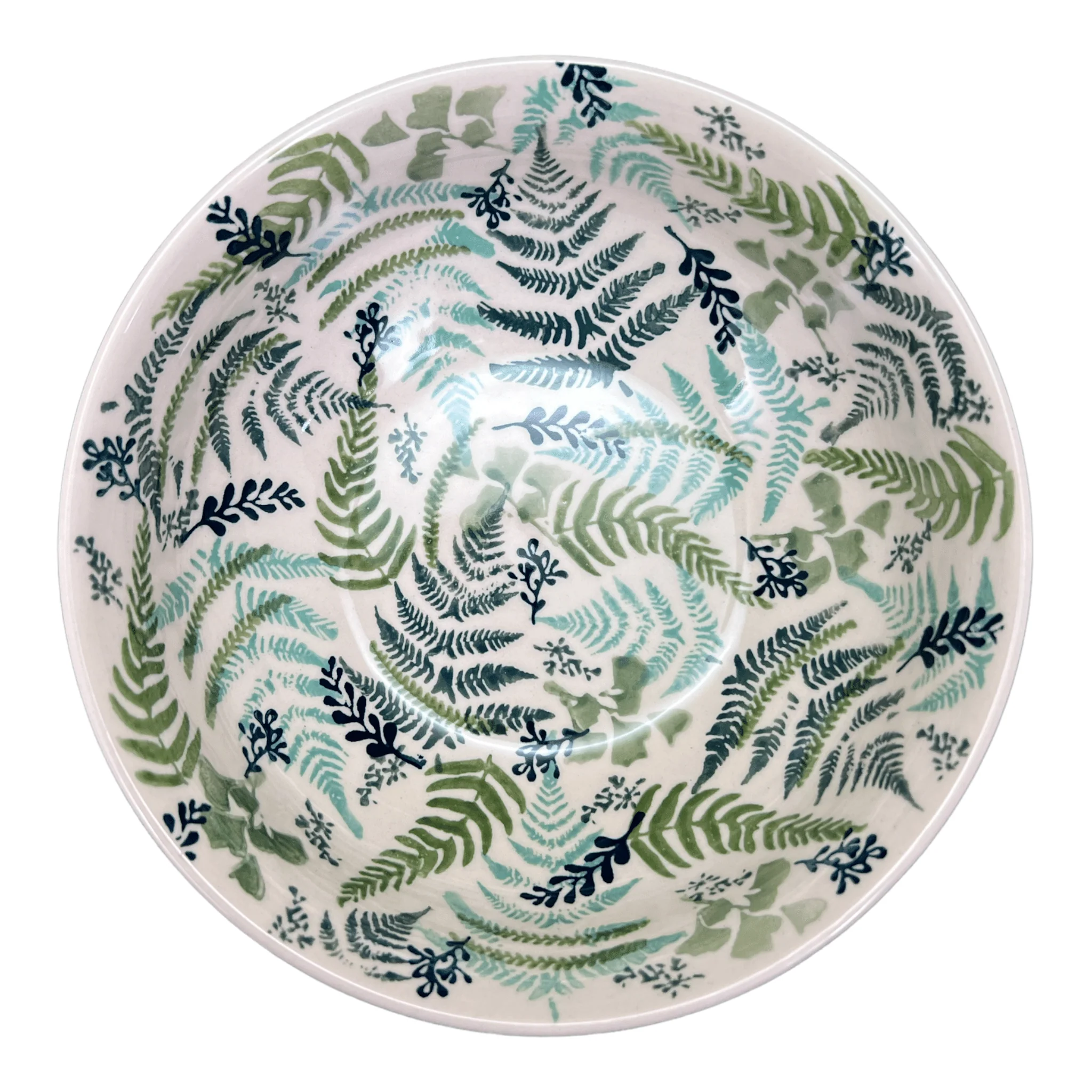 Bowl, Round, 8.5" in "Scattered Ferns" by Manufaktura | M135S-GZ39 - Image 3