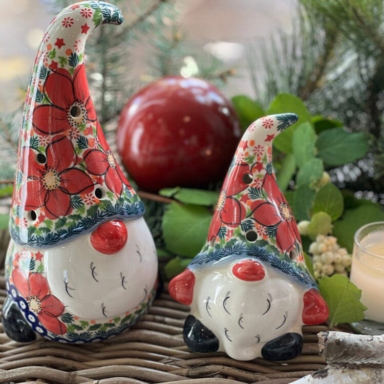 Luminary, Gnome, 8.5" Large in "Snow Flurry" by Galia | GAD41-PCH - Image 2