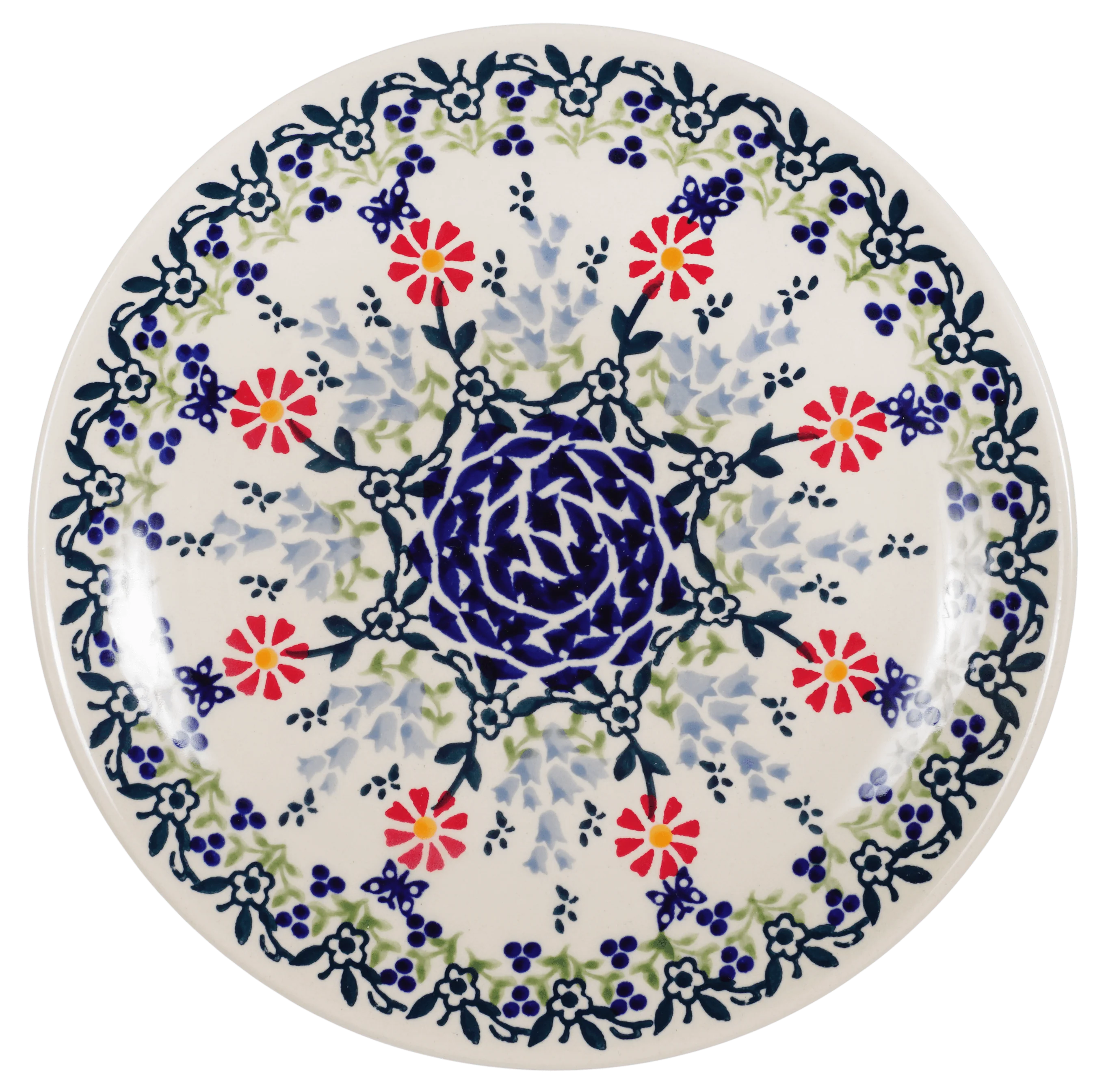 Plate, Round, Salad, 8.5" in "Butterfly Blossoms" by Manufaktura | T134T-MM02
