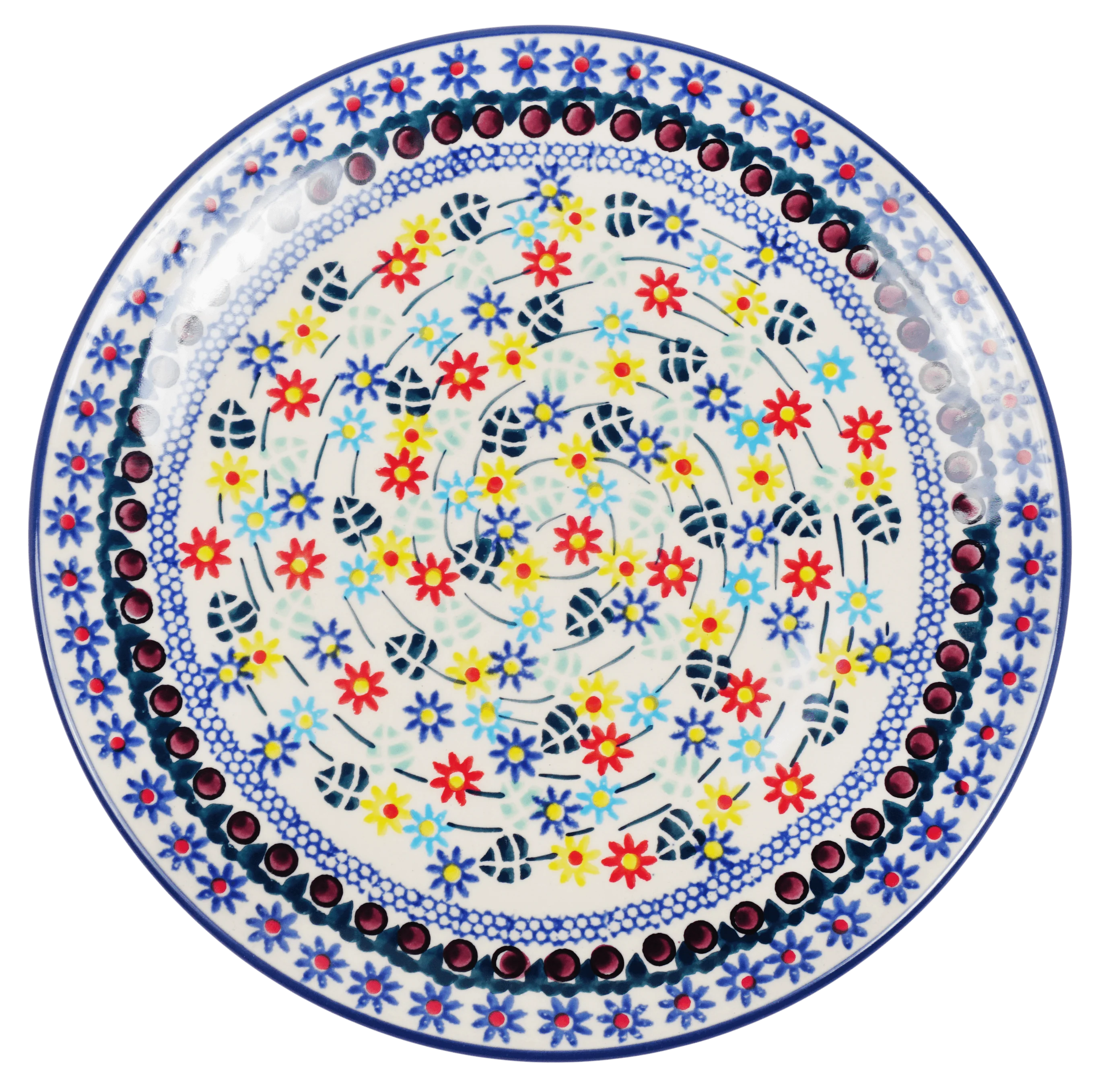 Plate, Round, Salad, 8.5" in "Floral Swirl" by Manufaktura | T134U-BL01