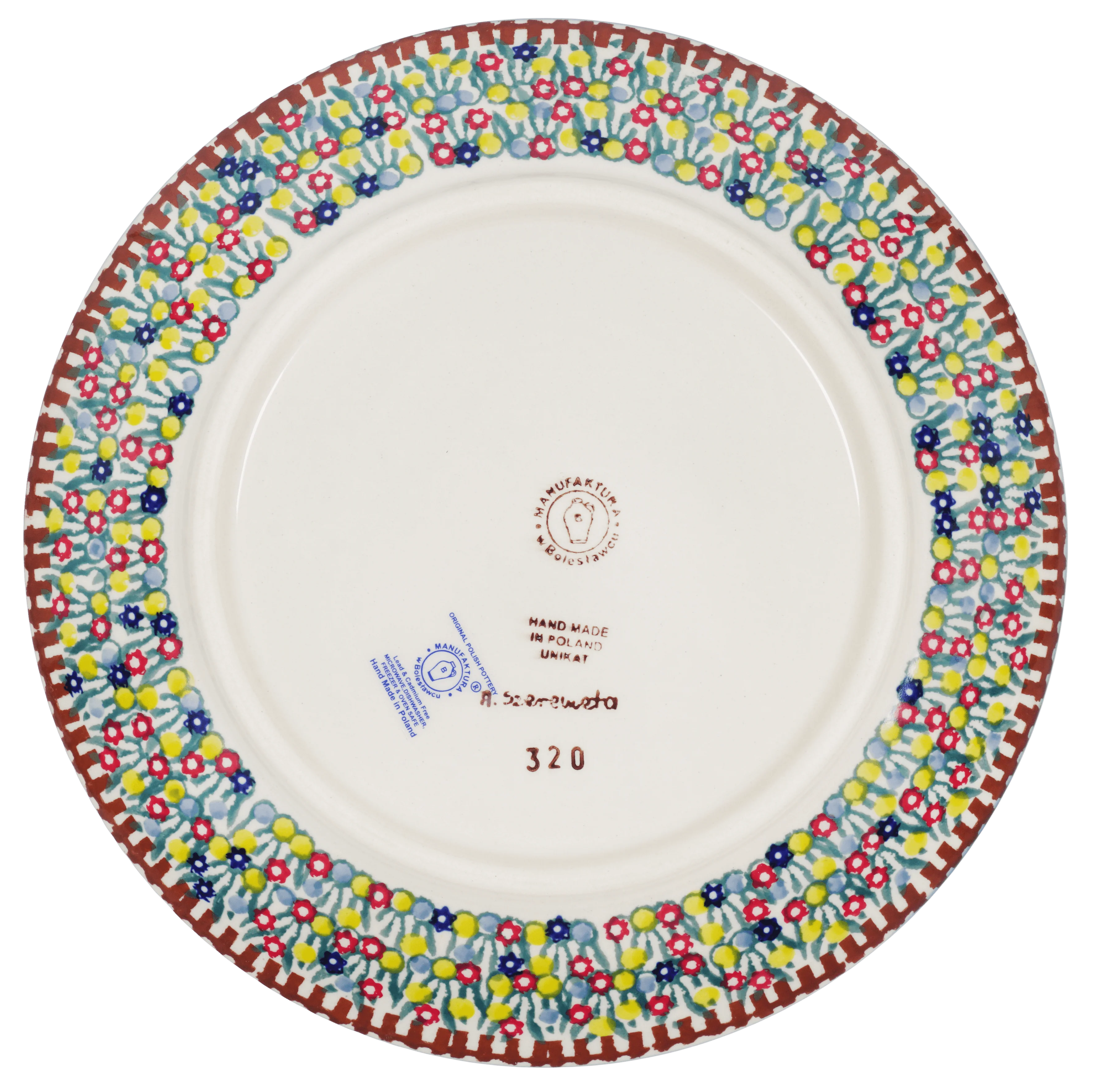 Plate, Round, Salad, 8.5" in "Wild Horses" by Manufaktura | T134S-INK1 - Image 2