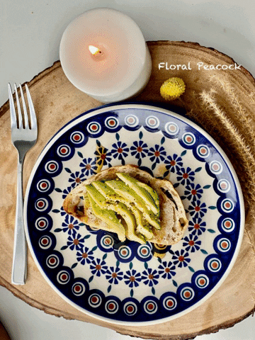 Plate, Round, Salad, 8.5" in "Floral Peacock" by Manufaktura | T134T-54KK - Image 2