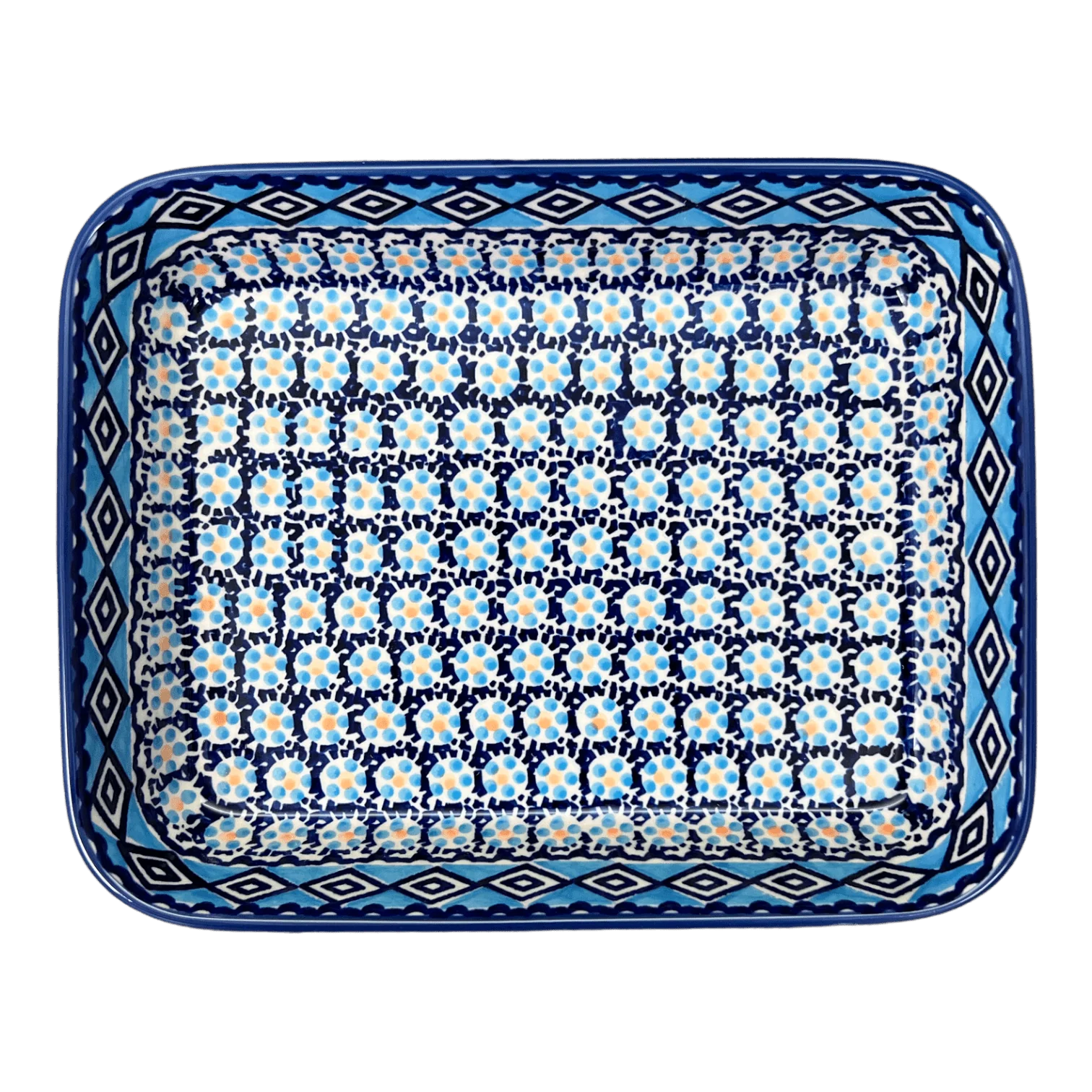 Baker, Rectangular, Shallow, 8"x10" in "Blue Diamond" by Manufaktura | P103U-DHR - Image 3