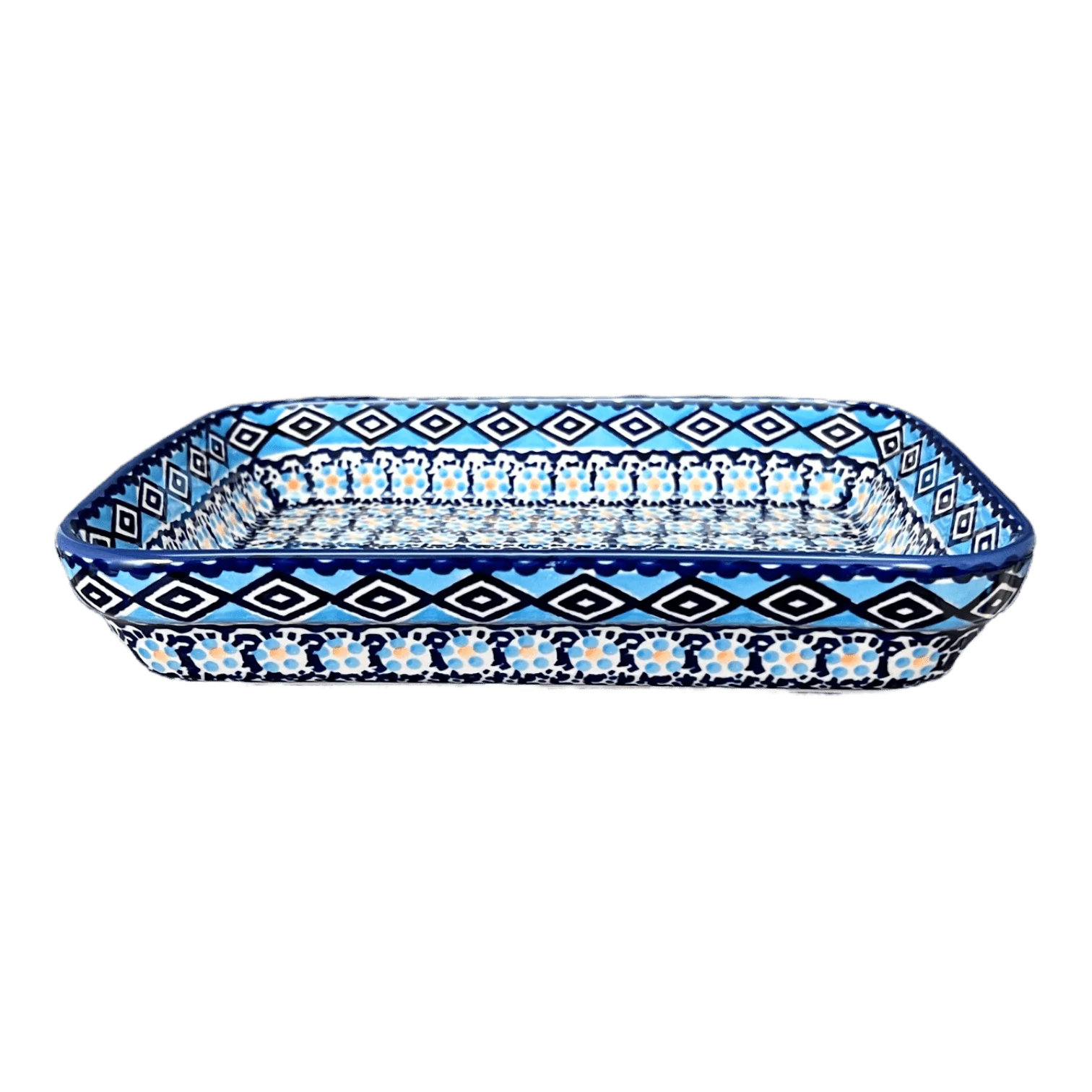 Baker, Rectangular, Shallow, 8"x10" in "Blue Diamond" by Manufaktura | P103U-DHR - Image 5