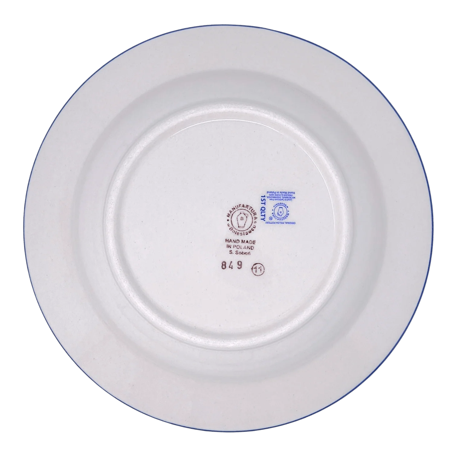 Plate, Round, Soup Plate, 9.25" in "Kitty Cat Path" by Manufaktura | T133T-KOT6 - Image 3