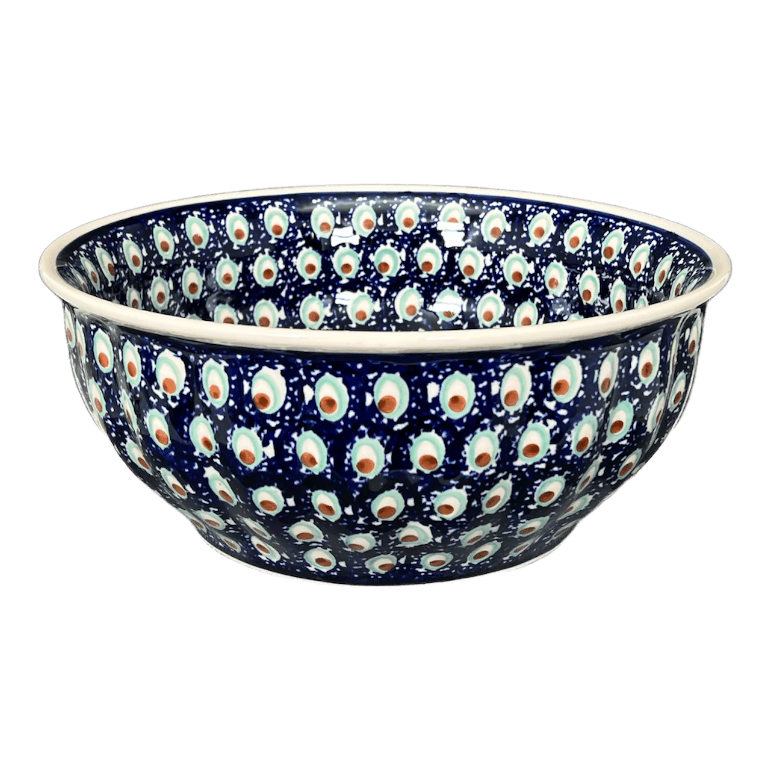 Bowl, Round, 9" Bowl in "Fish Eyes" by Manufaktura | M086T-31