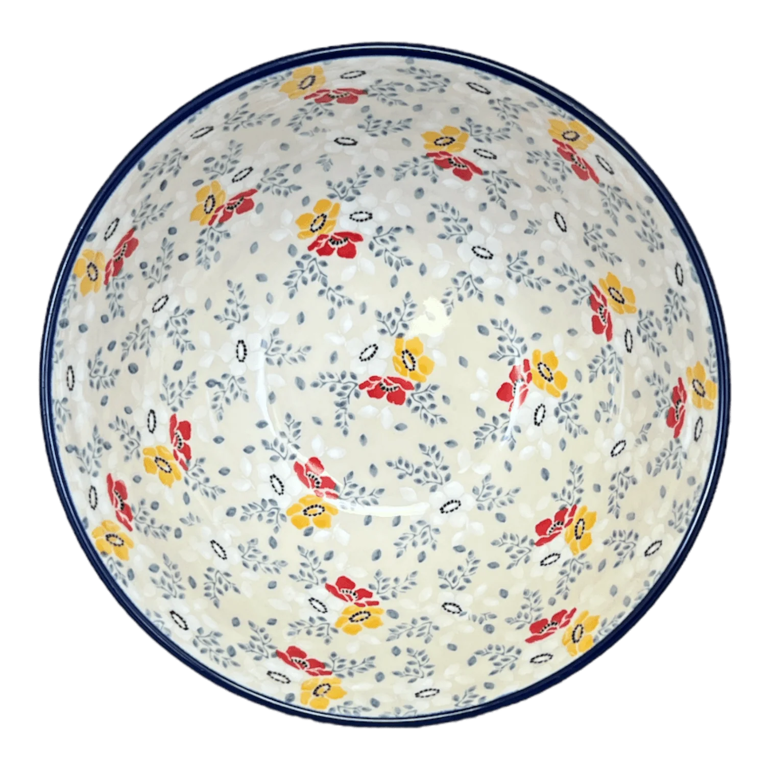 Bowl, Round, Kitchen, 9" in "Soft Bouquet" by Ceramika Artystyczna | A056-2378X - Image 2