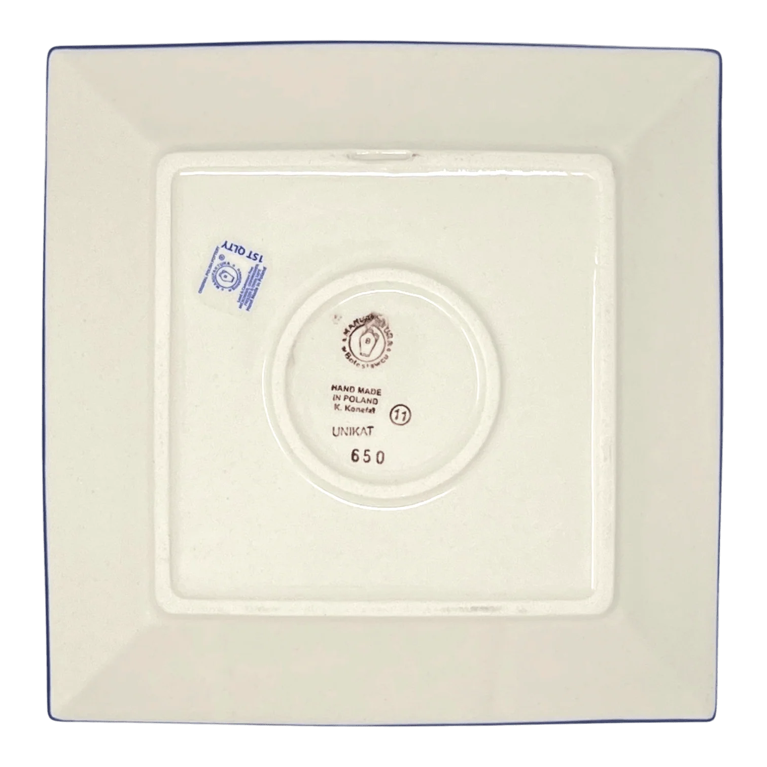 Plate, Square, Salad, 9" in "On the Range" by Manufaktura | T146U-INK2 - Image 3