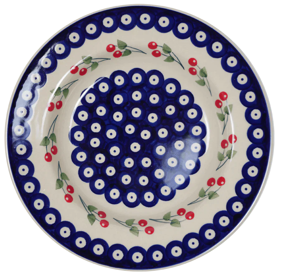Plate, Round, Soup Plate, 9.25" in "Cherry Dot" by Manufaktura | T133T-70WI - Image 2