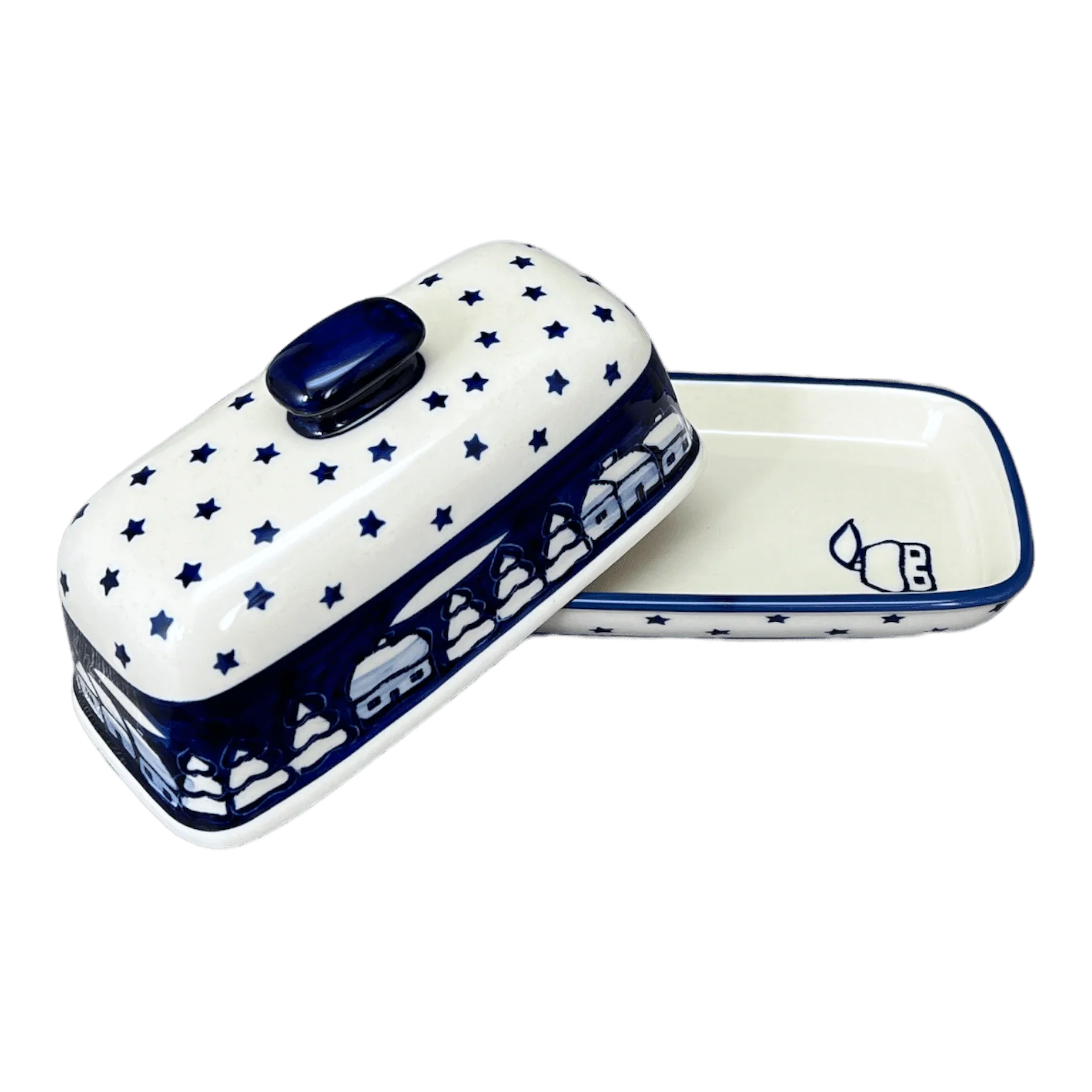 Butter Dish, American, 4" x 7.5" in "Winter's Eve" by Manufaktura | M074S-IBZ - Image 4