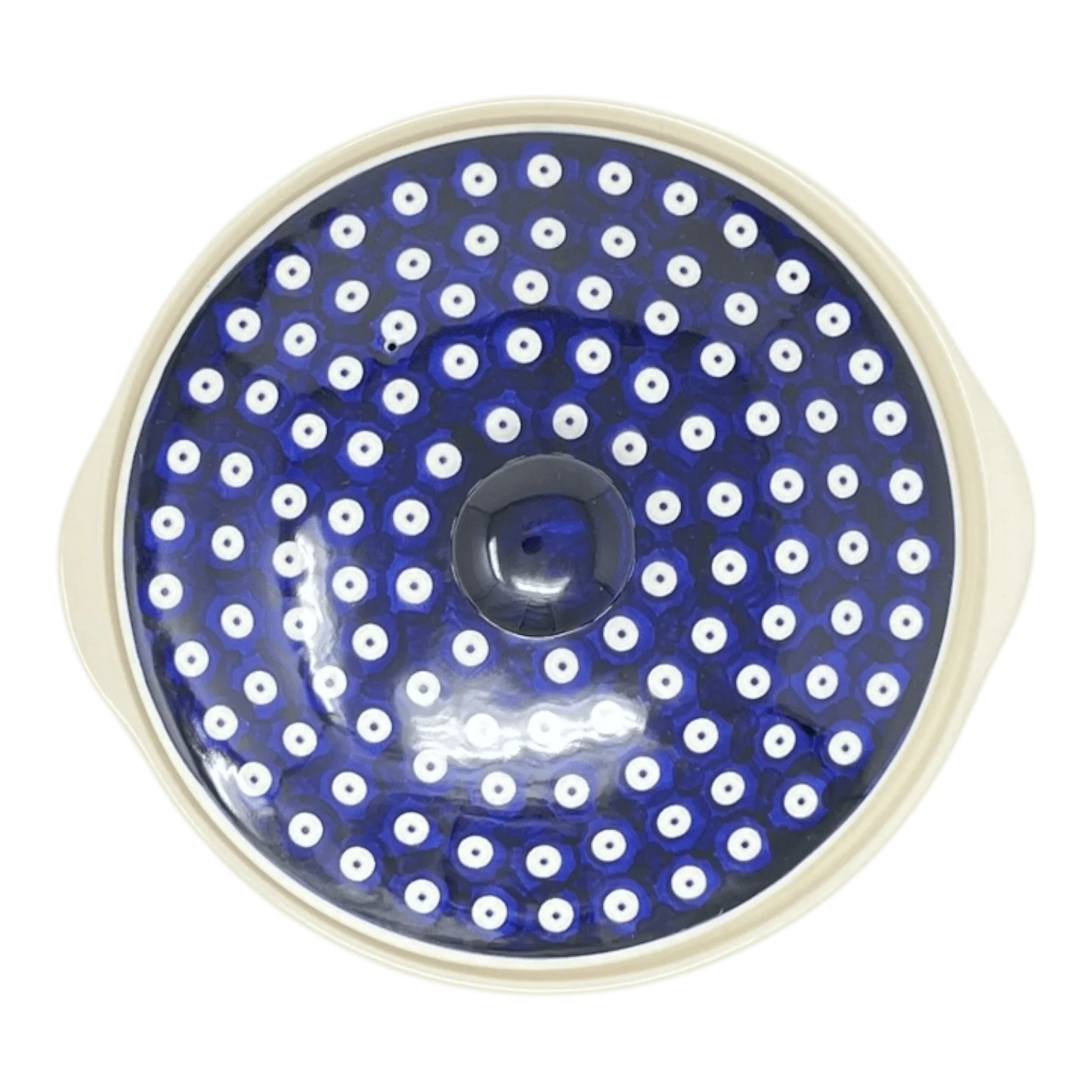 Baker, Round, with Lid, Deep, 8" in "Berry Dot" by Manufaktura | Z128T-BL04 - Image 3