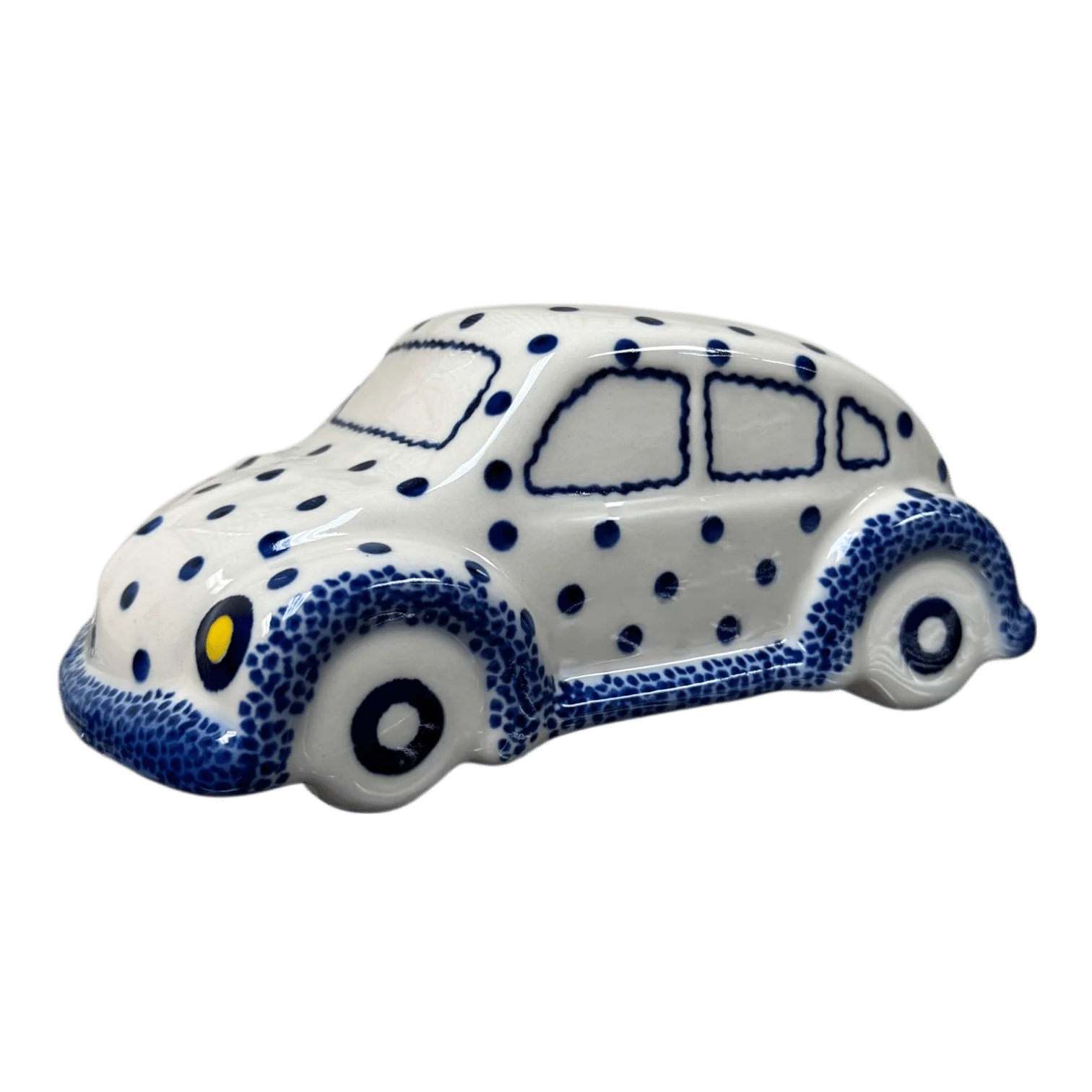 Bank, Beetle, 8.6" x 4.5" in "Dotted Blues" by Galia | GAD20-PG5