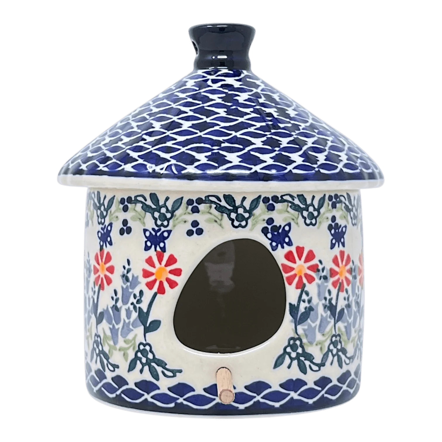 Bird House, 6.5" in "Butterfly Blossoms" by Manufaktura | K125T-MM02