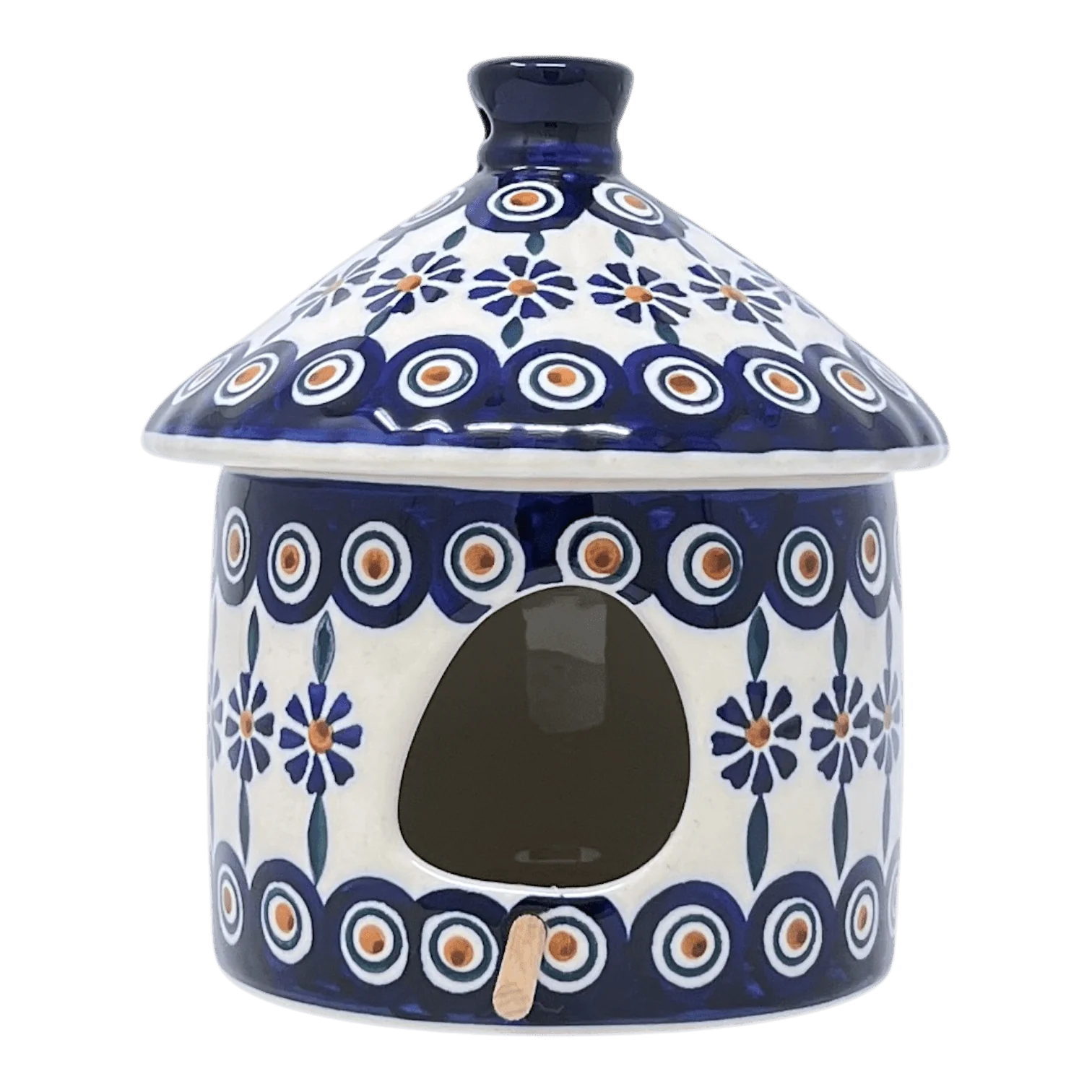 Bird House, 6.5" in "Floral Peacock" by Manufaktura | K125T-54KK