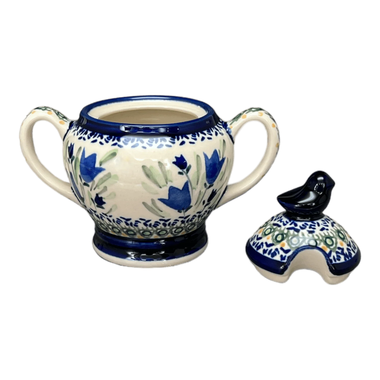 Bowl, Bird, Sugar Bowl, 11 oz in "Blue Tulips" by Zaklady | Y1234-ART160 - Image 4