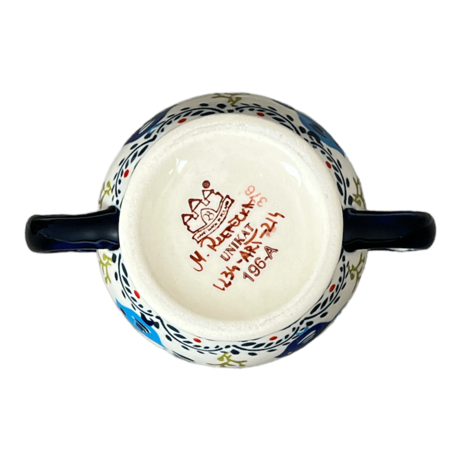 Bowl, Bird, Sugar Bowl, 11 oz in "Circling Bluebirds" by Zaklady | Y1234-ART214 - Image 4