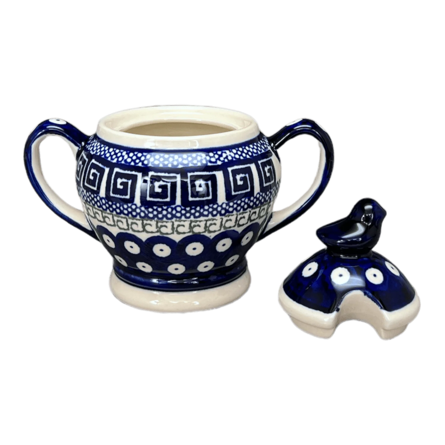 Bowl, Bird, Sugar Bowl, 11 oz in "Grecian Dot" by Zaklady | Y1234-D923 - Image 4