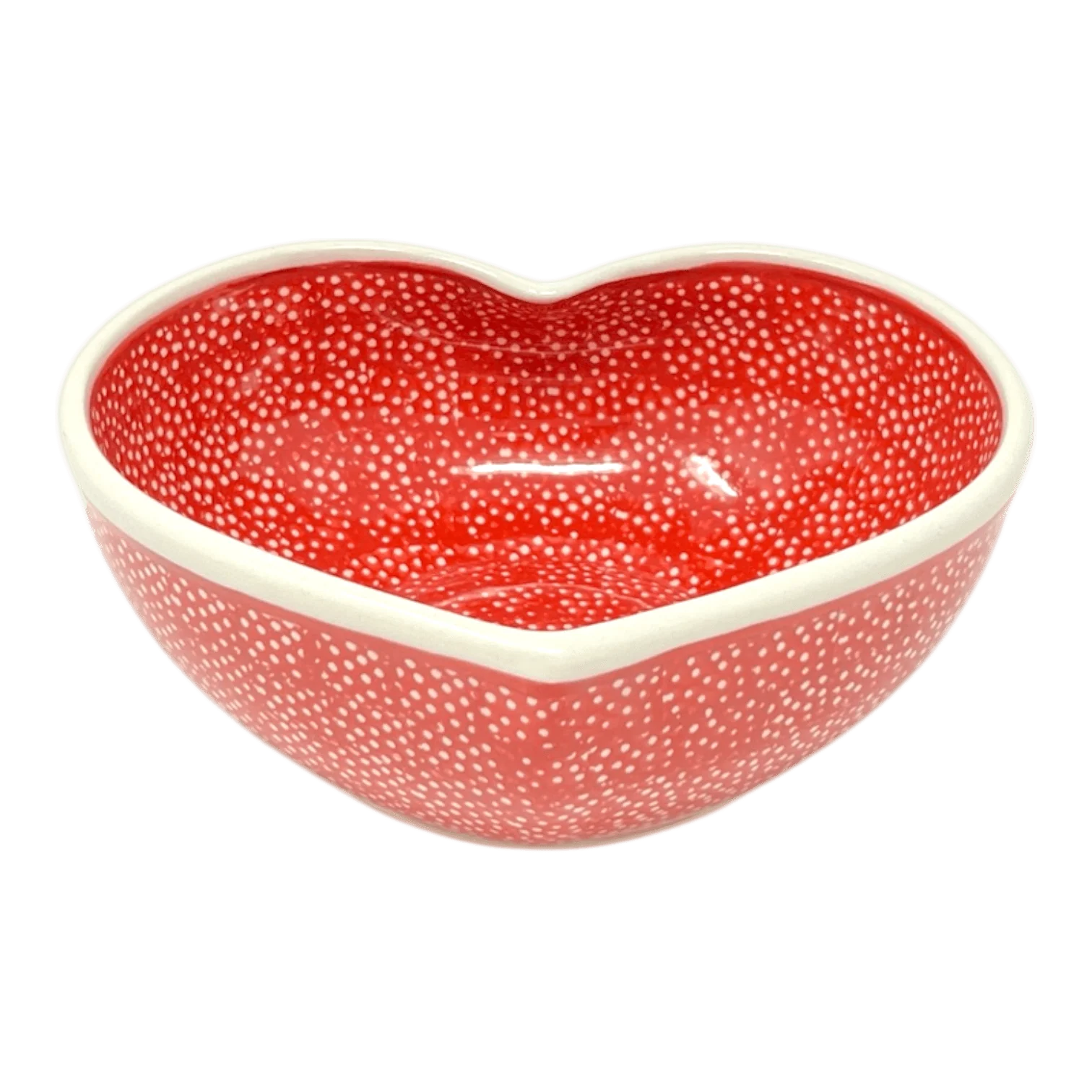 Bowl, Heart-Shaped, Large, 6.75" x 7" in "Red Sky at Night" by Manufaktura | M189T-WCZE