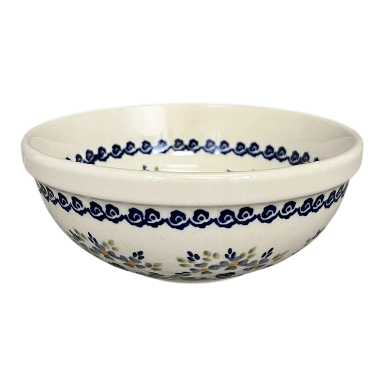 Bowl, Round, 6" in "Blue Rose Wreath" by Manufaktura | M089U-P318