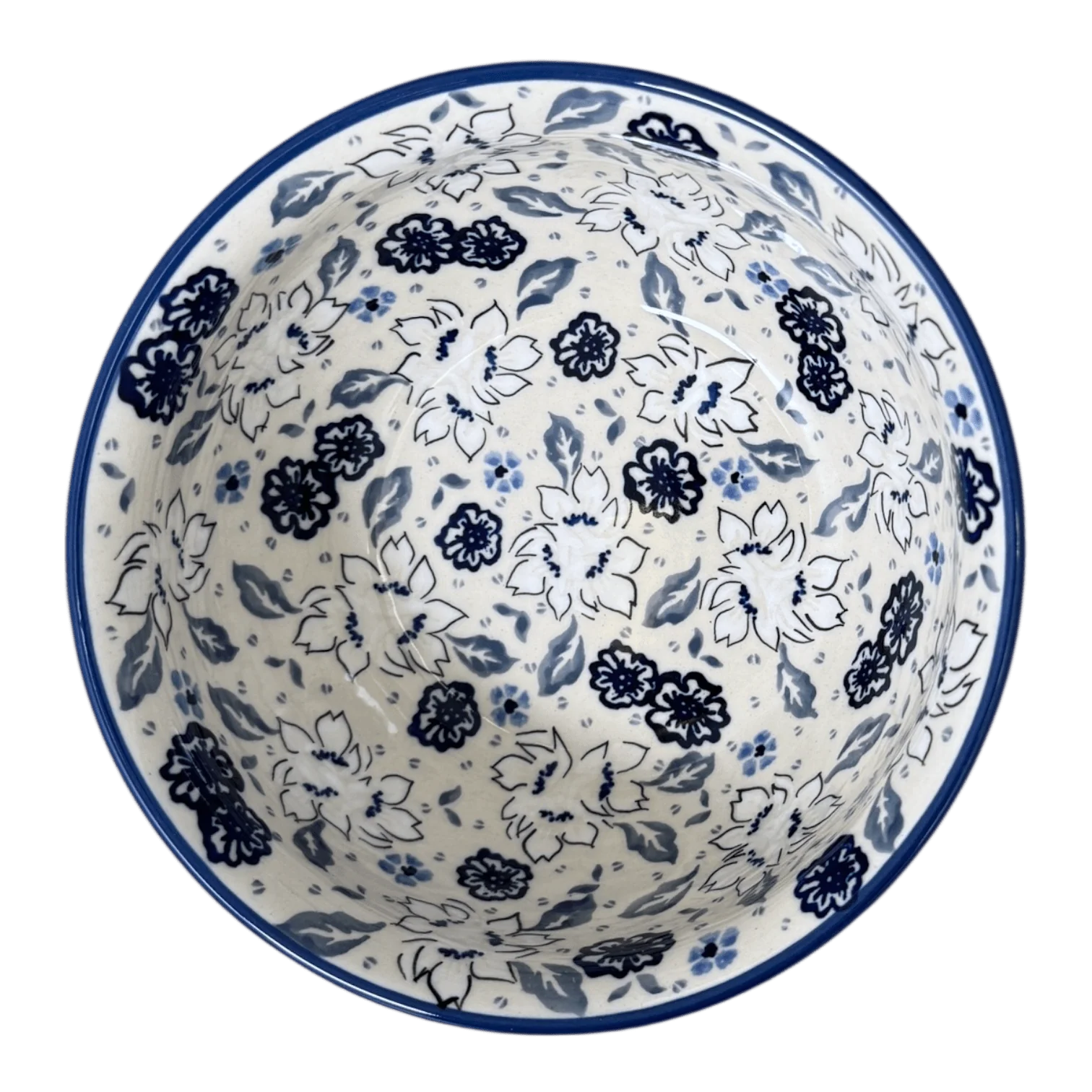 Bowl, Round, 7.75" in "Blue Polish Garden" by Manufaktura | M085S-JZ46 - Image 2