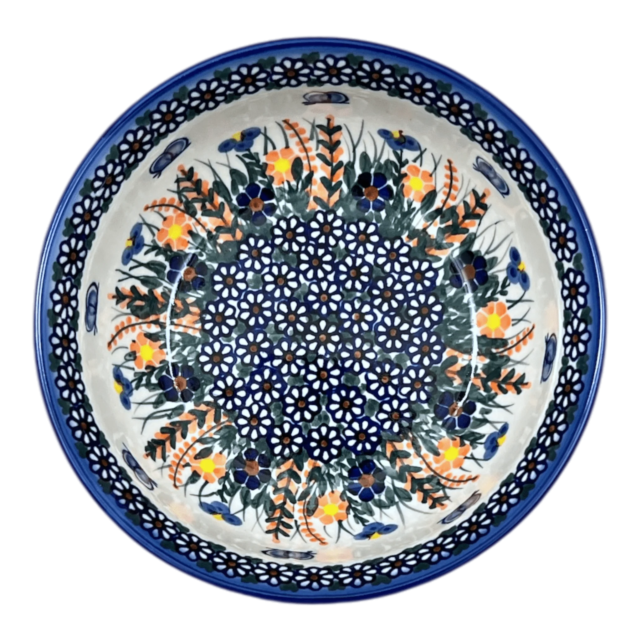 Bowl, Round, 7.75", WR (WR12D) in "Butterfly Delight" by W.R. Ceramika | WR12D-PP2 - Image 2