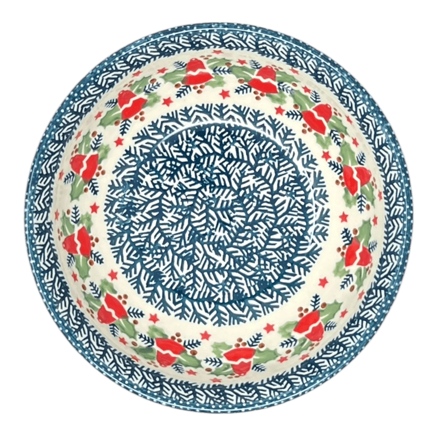 Bowl, Round, 8.5" in "Evergreen Bells" by Manufaktura | M135U-PZDG - Image 2