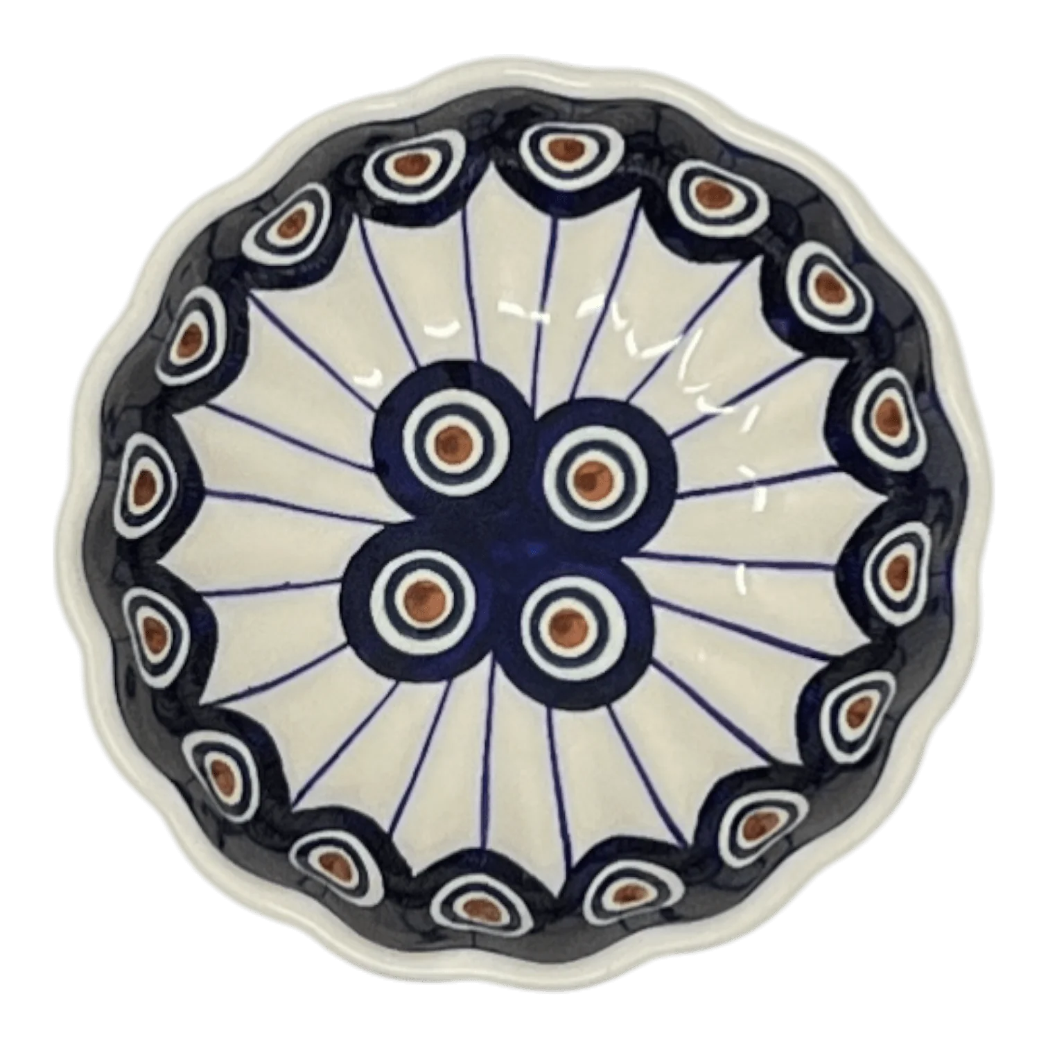 Bowl, Round, Blossom, 4.75" in "Peacock in Line" by Manufaktura | M094T-54A - Image 2