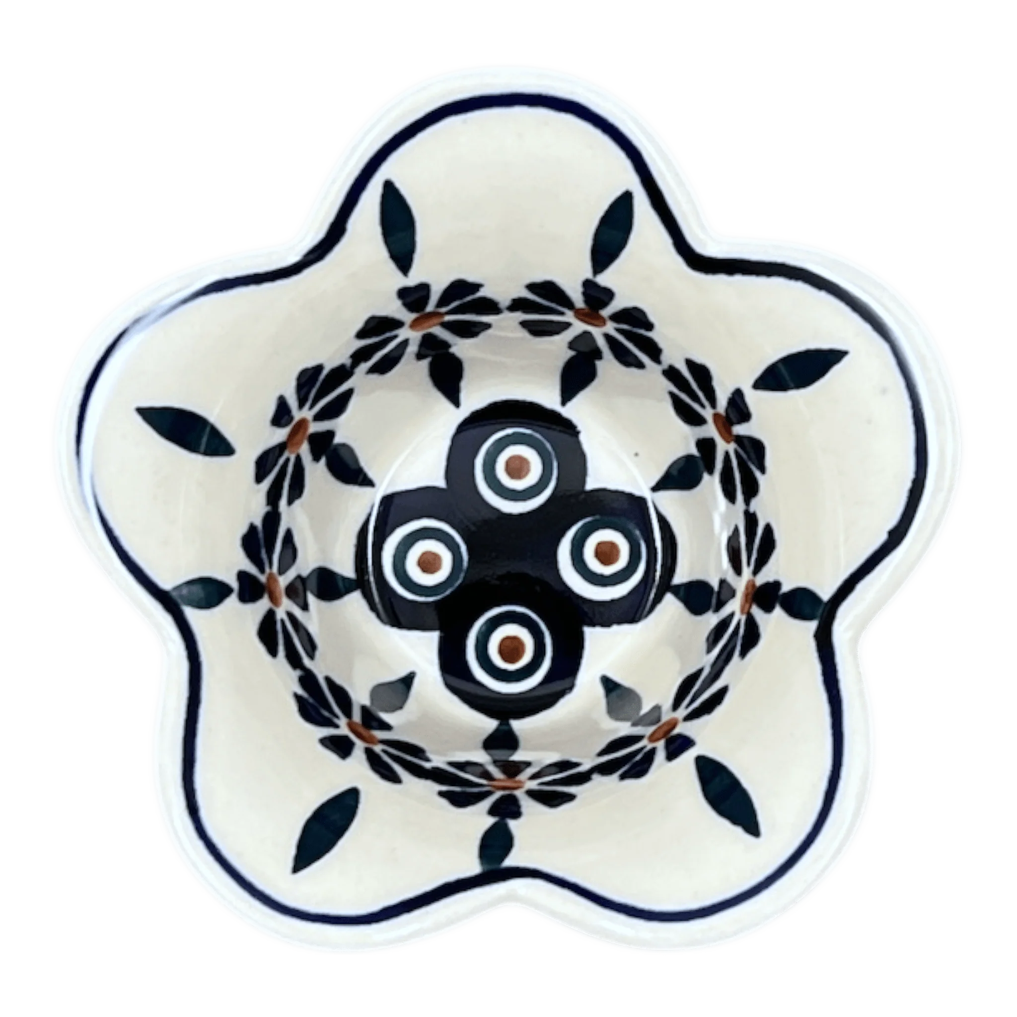 Bowl, Scalloped, 2" in "Floral Peacock" by Manufaktura | P206T-54KK - Image 2