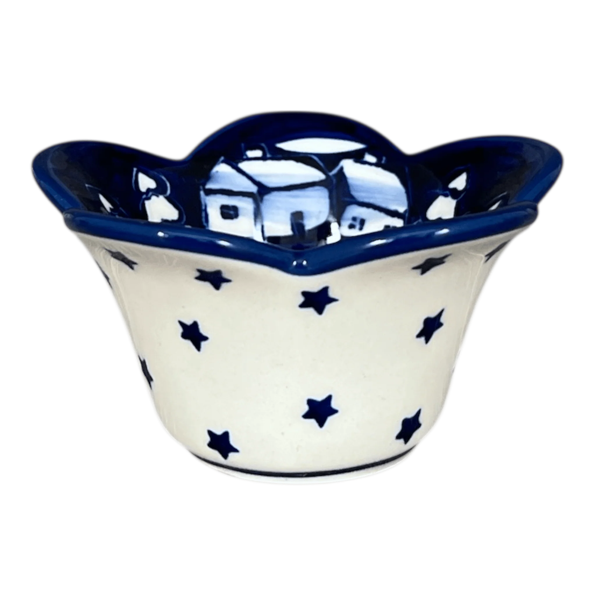 Bowl, Scalloped, 2" in "Winter's Eve" by Manufaktura | P206S-IBZ
